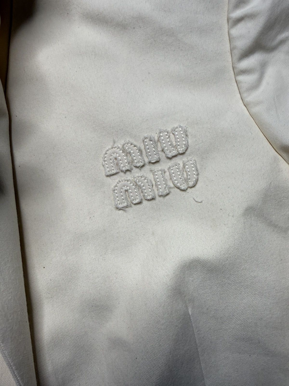 Miu Miu Miu-miu Single Breasted Canvas Logo Jacket Size XS / US 0-2 / IT 36-38 - 5 Thumbnail