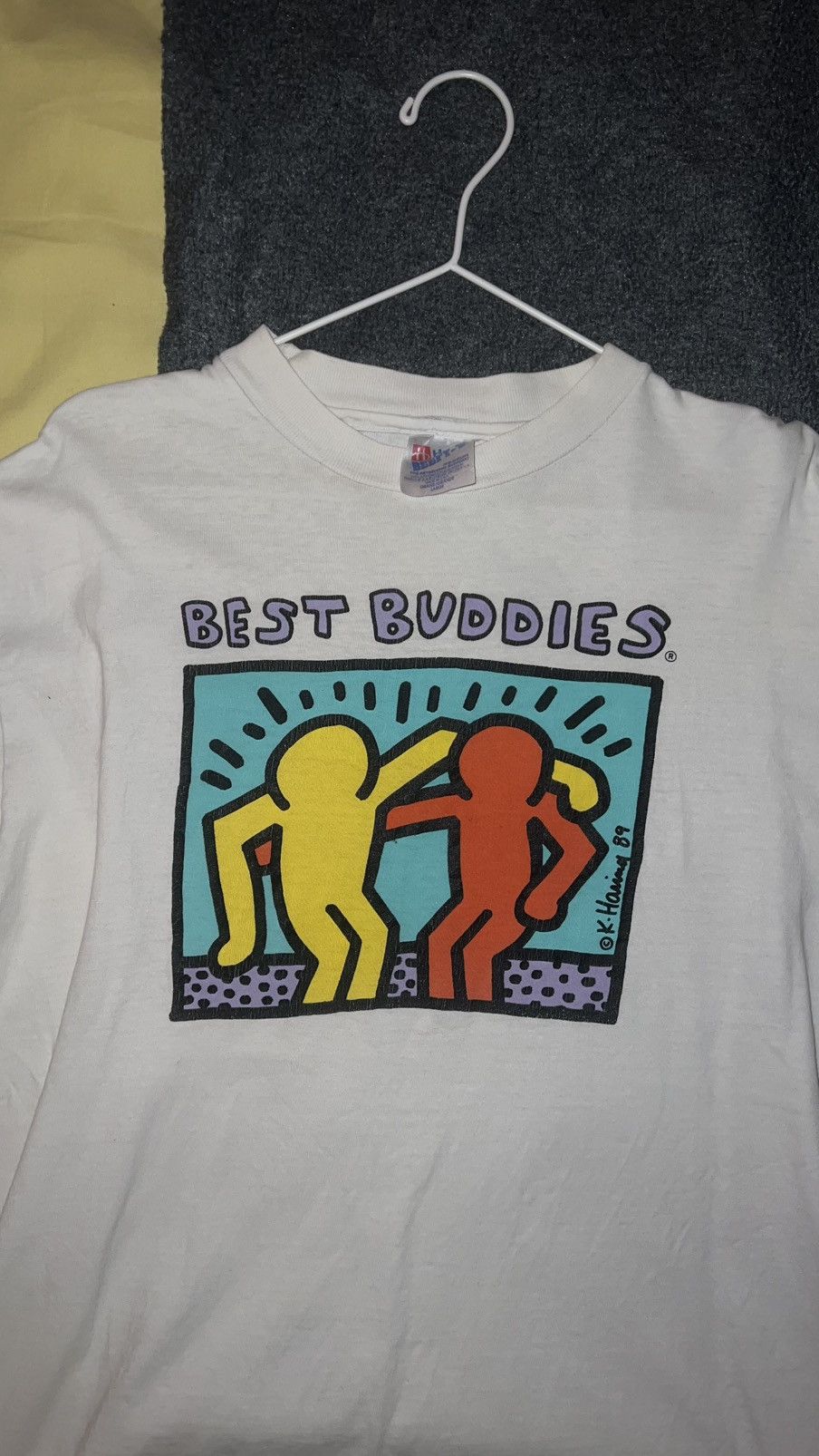 Fruit Of The Loom × Keith Haring × Vintage Original Keith Haring ‘89 Best buddies Size US L / EU 52-54 / 3 - 1 Thumbnail