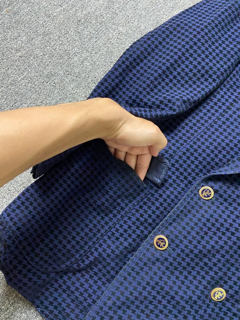 Japanese Brand Mier Clothes Golden Tweed Houndstooth Blazer (184) Size US XS / EU 42 / 0 - 6 Thumbnail