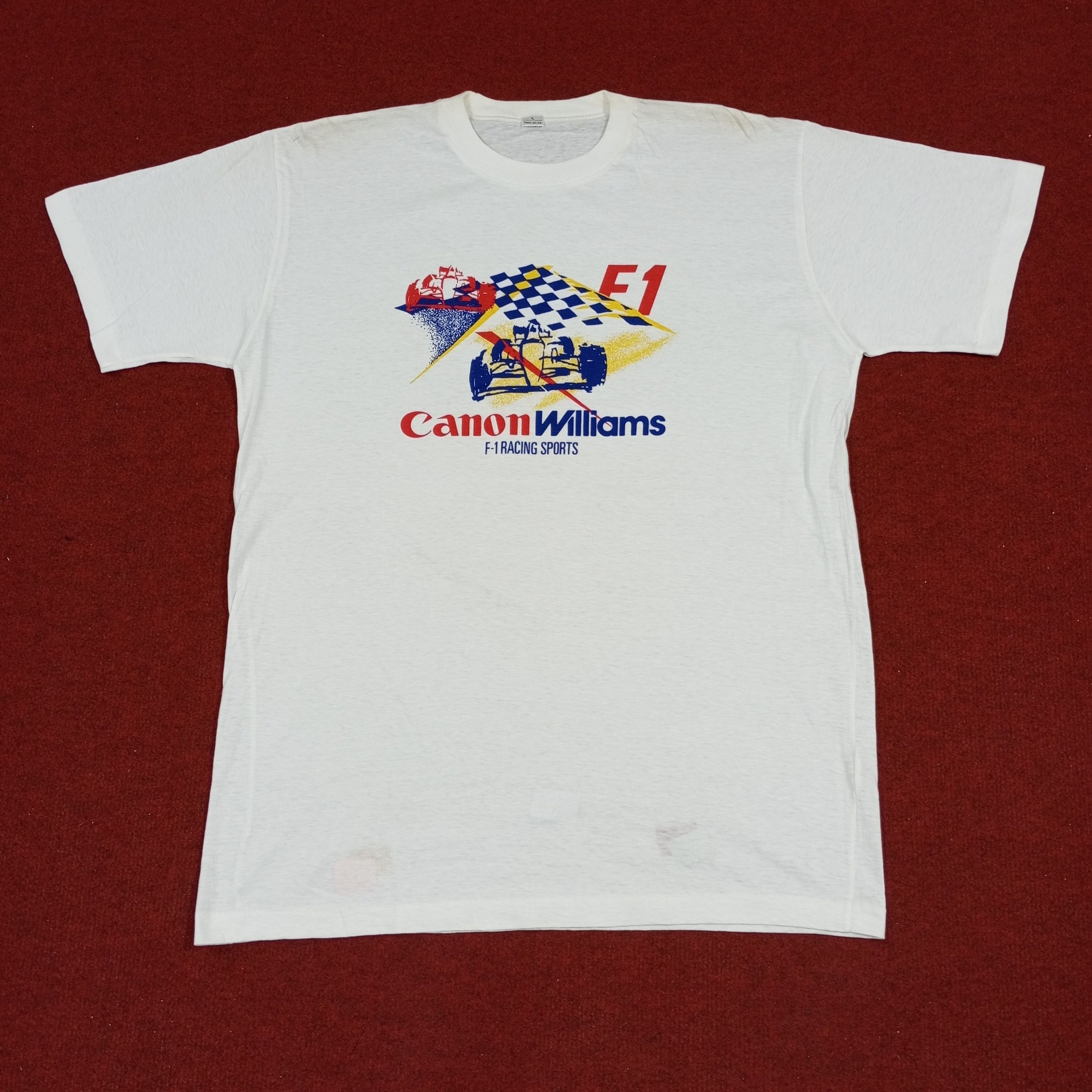 Canon × Vintage Canon Williams F1 Racing Sports Formula One Vintage Tshirt Size US L / EU 52-54 / 3 - 1 Thumbnail