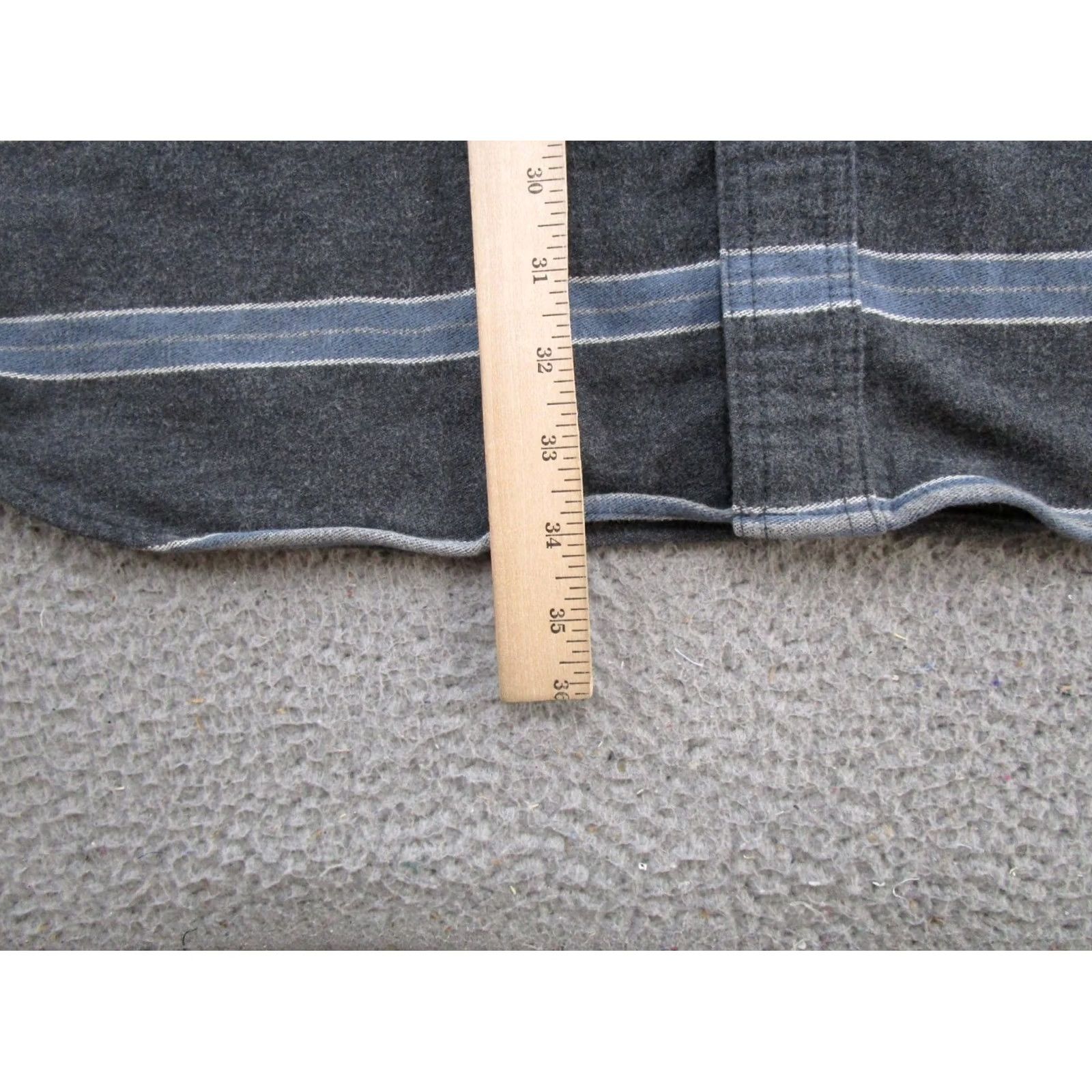 Vintage Duluth Shirt Men's 2XL Button Up Blue Stripe Burlyweight Chamois Flannel Shirt Size US XXL / EU 58 / 5 - 6 Thumbnail