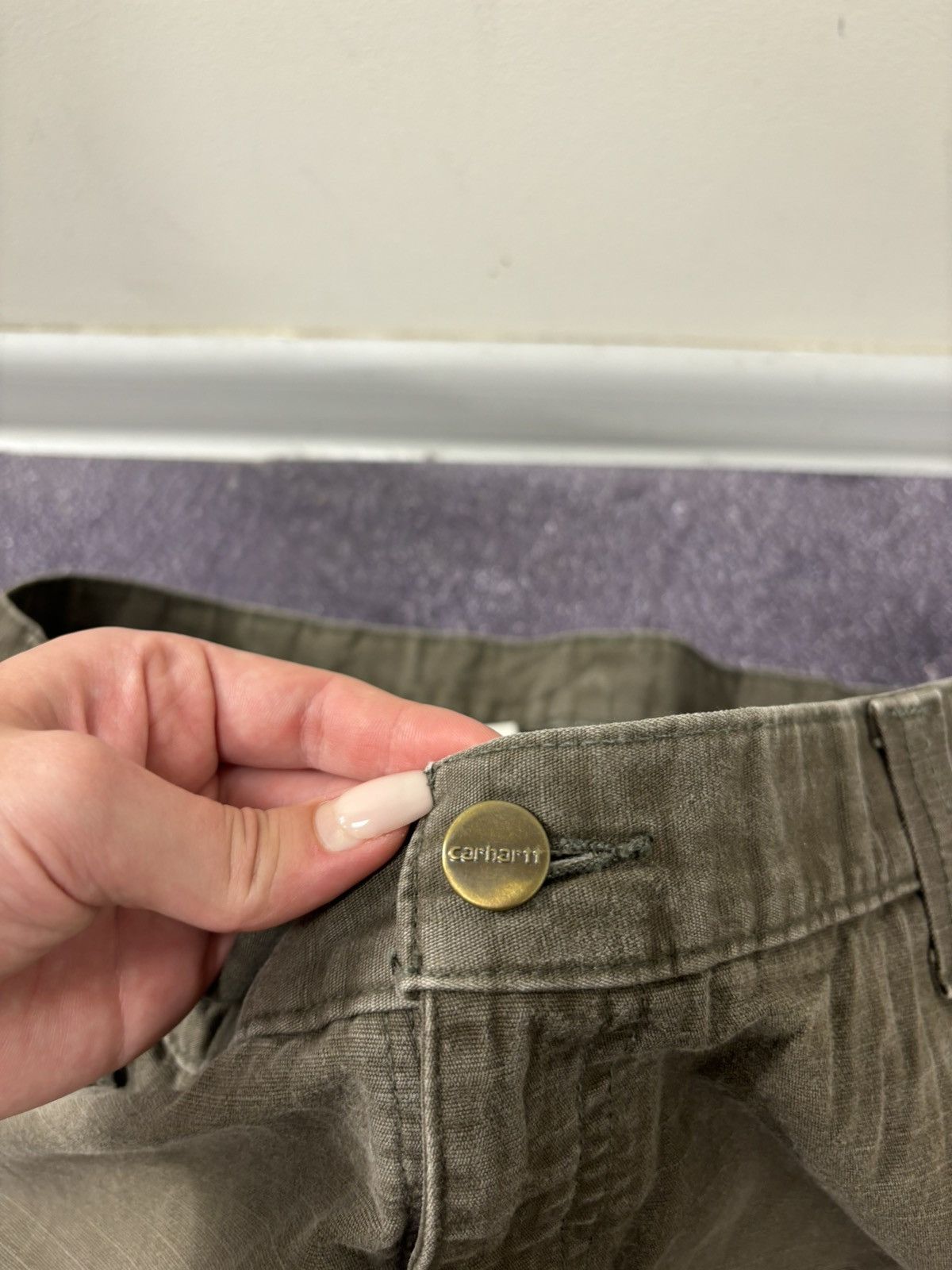 Carhartt Vintage Carhartt Y2K Khaki Workwear Hype Baggy Cargo Pants Size US 40 / EU 56 - 18 Thumbnail