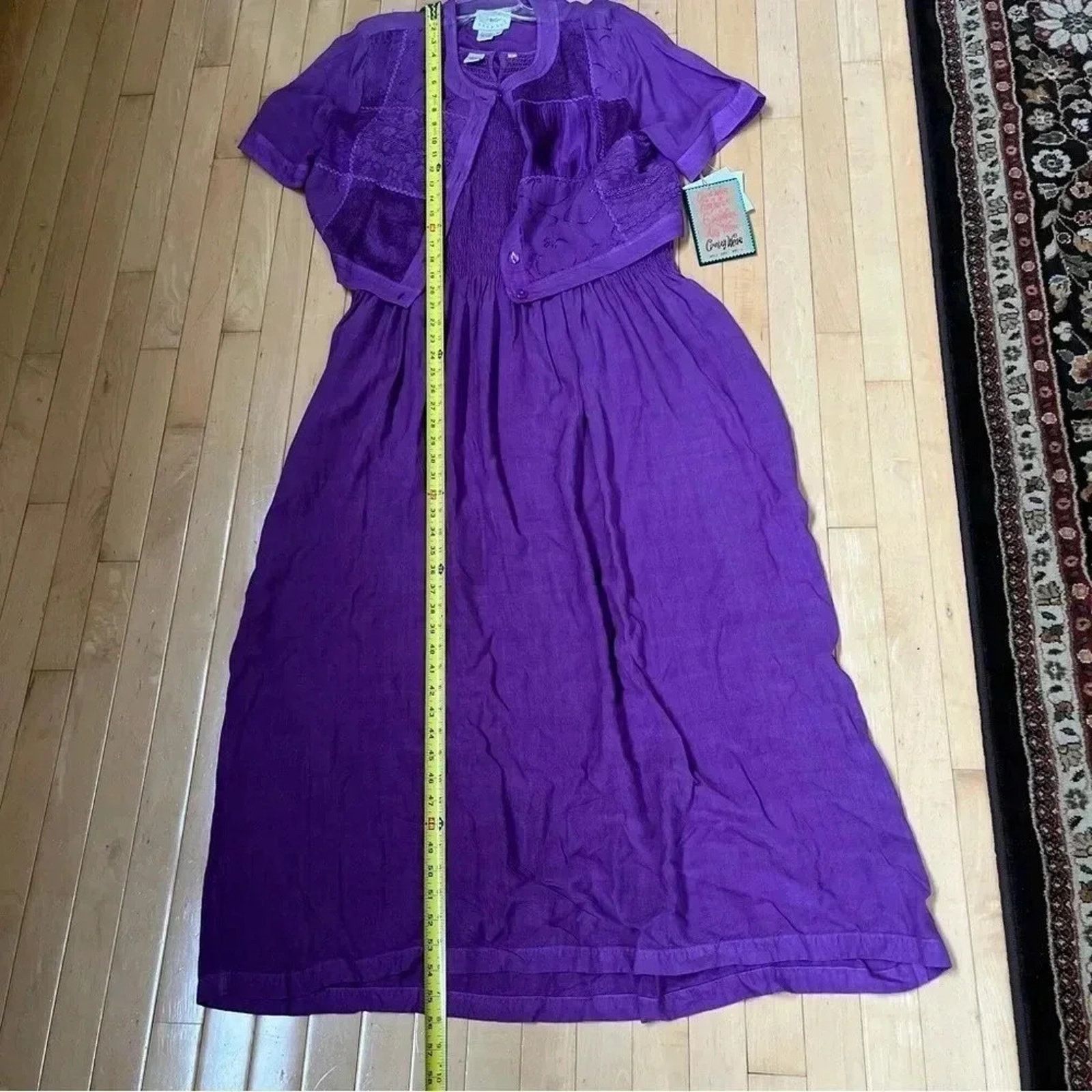 Other Country Wear Casuals NWT Vintage Purple Maxi Dress w/ Shirt Size L / US 10 / IT 46 - 9 Thumbnail