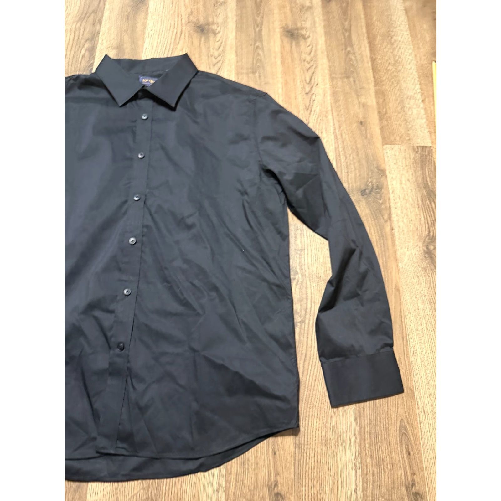 Vintage Soft Business Shirt Men’s Size Large Black Long Sleeve Button-Up Shirt Size US L / EU 52-54 / 3 - 3 Thumbnail