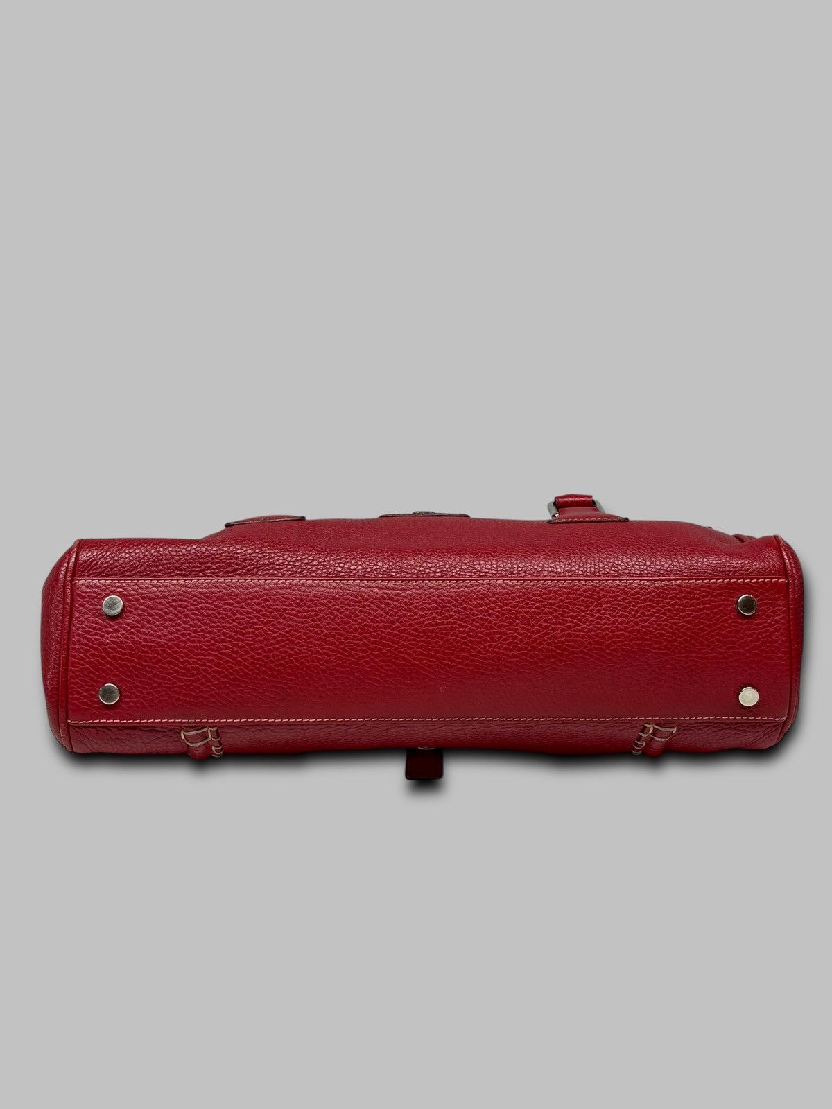 Burberry Burberry London Hot Red Leather Shoulder Bag Nova Check Size ONE SIZE - 11 Thumbnail