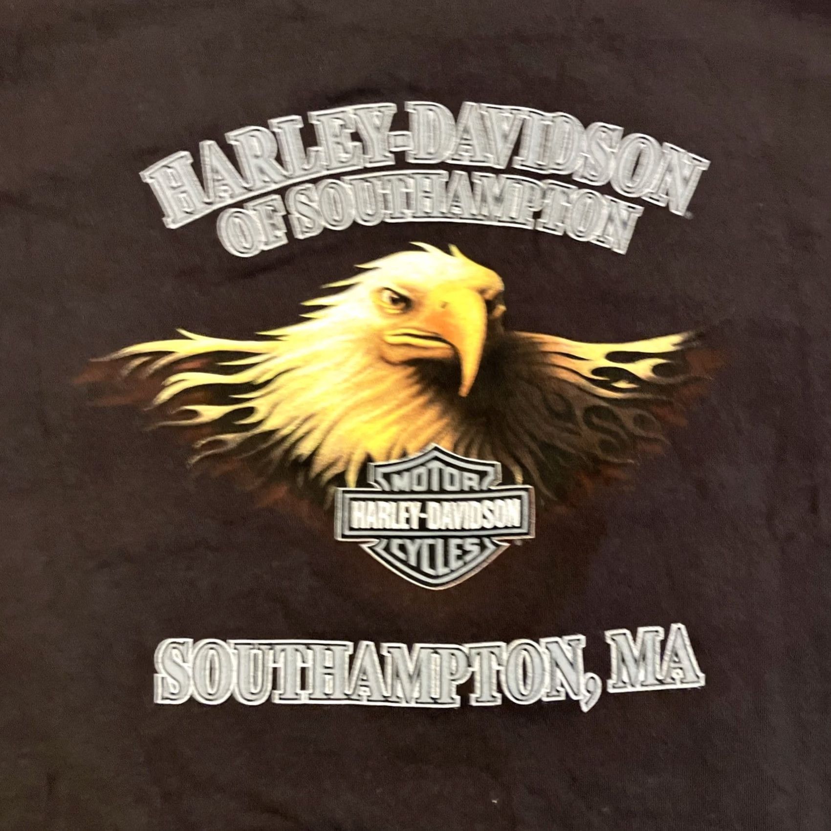 Harley Davidson VINTAGE Harley-Davidson T-Shirt Mens 2XL Black Short Sleeve Crew Neck Double-Sided Cotton Southampton, VA Affliction Style Size US XXL / EU 58 / 5 - 7 Thumbnail