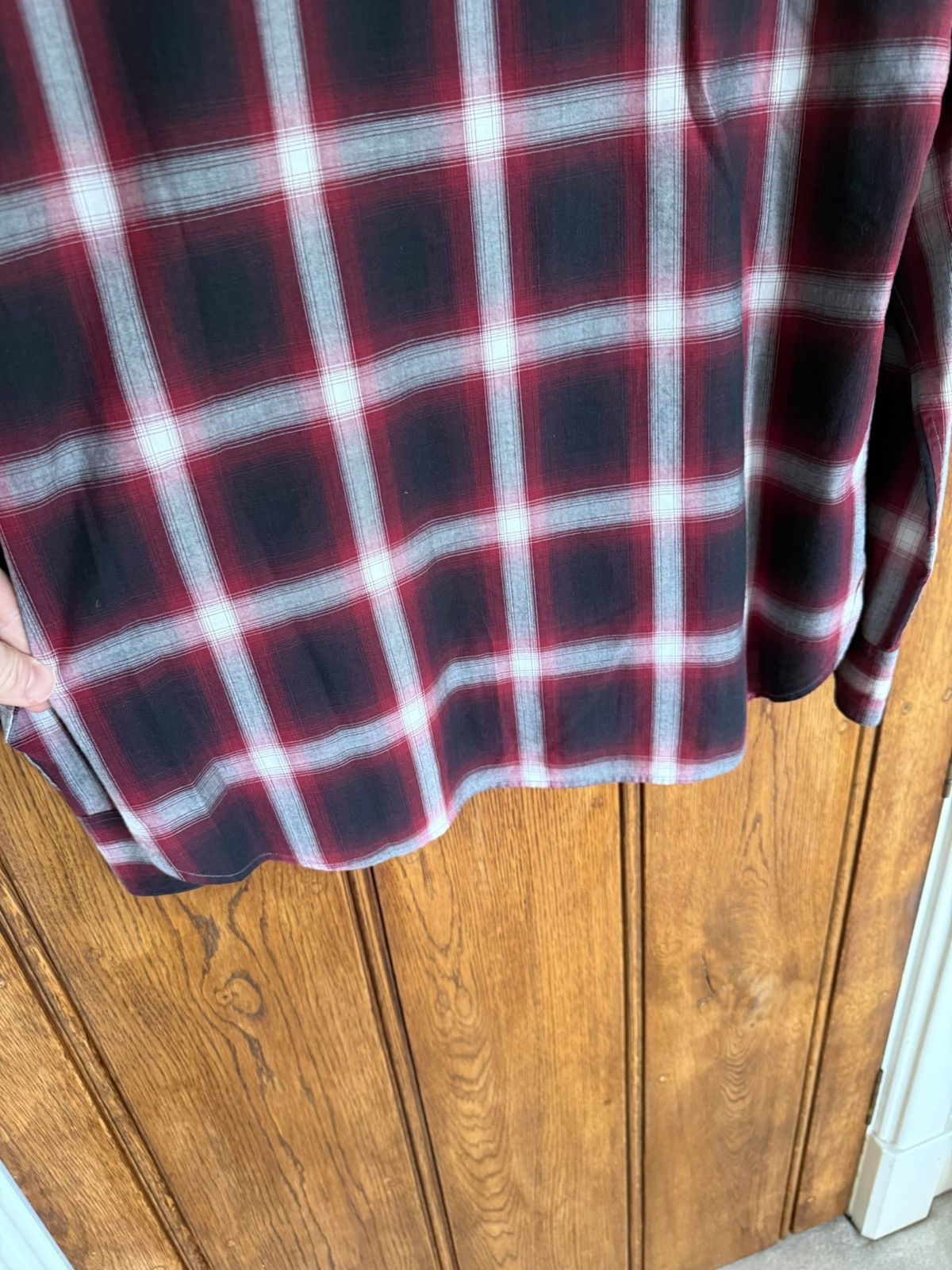 Saint Laurent Paris FW14 Saint Laurent Hedi Slimane red black flannel shirt 40 Size US L / EU 52-54 / 3 - 17 Thumbnail