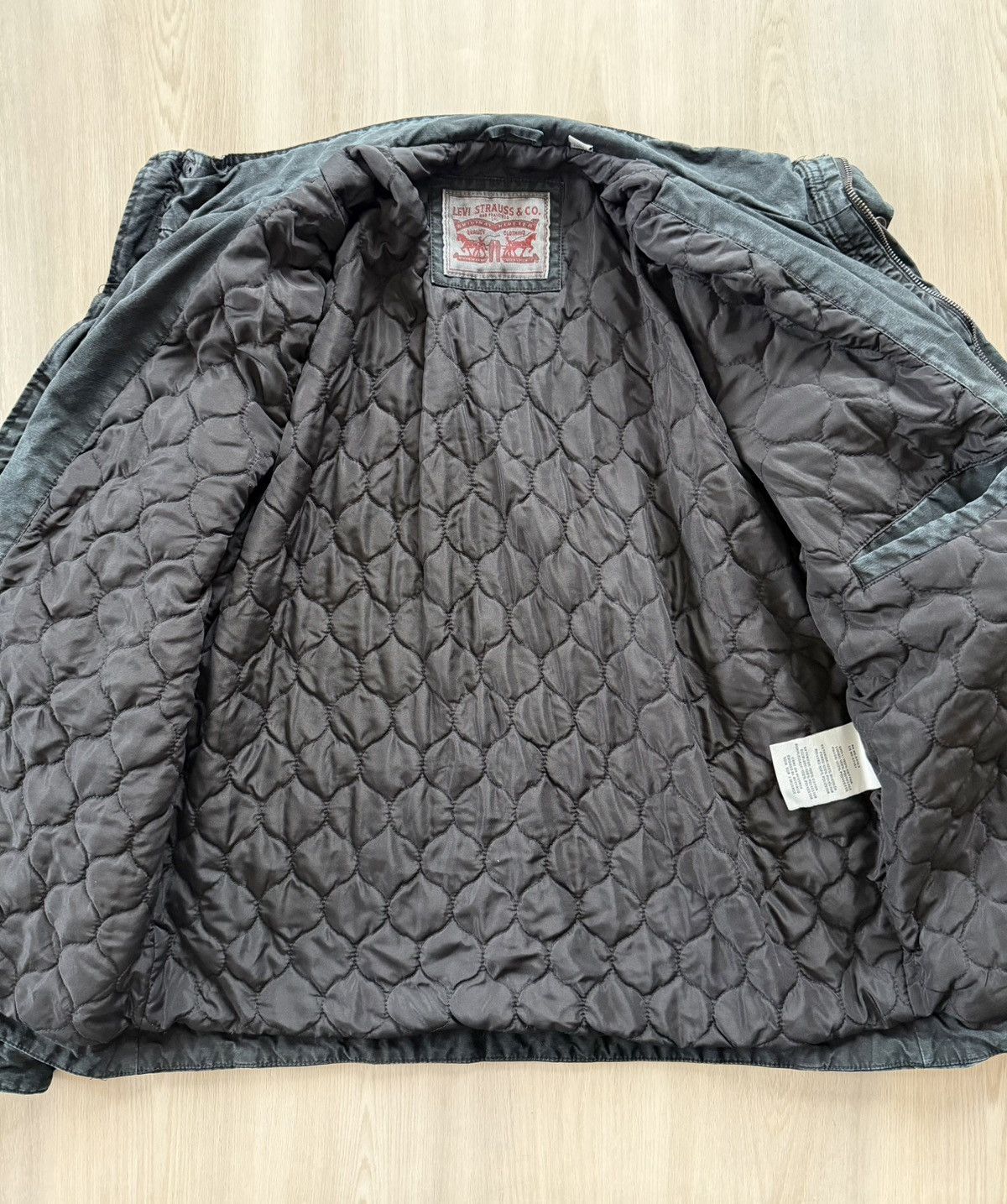 Levi's Levis Jacket Black Military Quilted Lined Cotton Sz L Size US L / EU 52-54 / 3 - 8 Thumbnail
