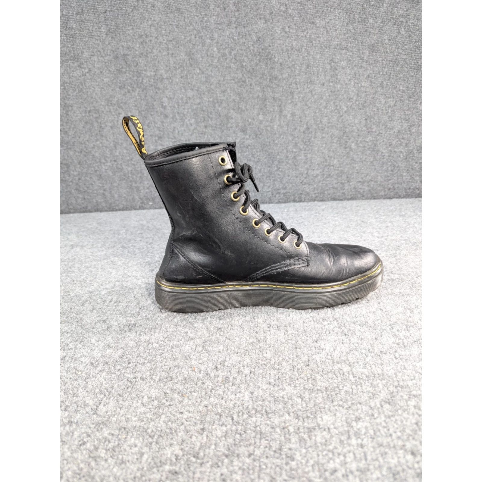 Dr. Martens VINTAGE Dr. Martens Zavala Black Leather Combat SINGLE Left M6 L7 AMPUTEE Shoe Mens Women? Size US 7 / IT 37 - 4 Thumbnail
