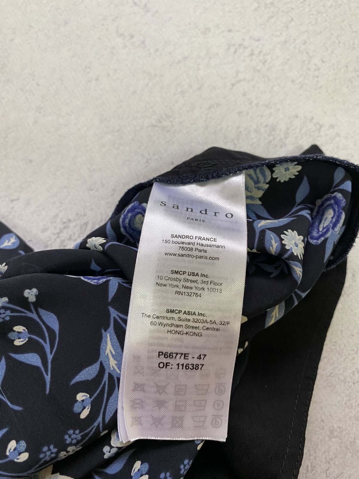 Sandro Sandro Womens Floral Blue Playsuit Size 36 Size XS / US 0-2 / IT 36-38 - 16 Thumbnail