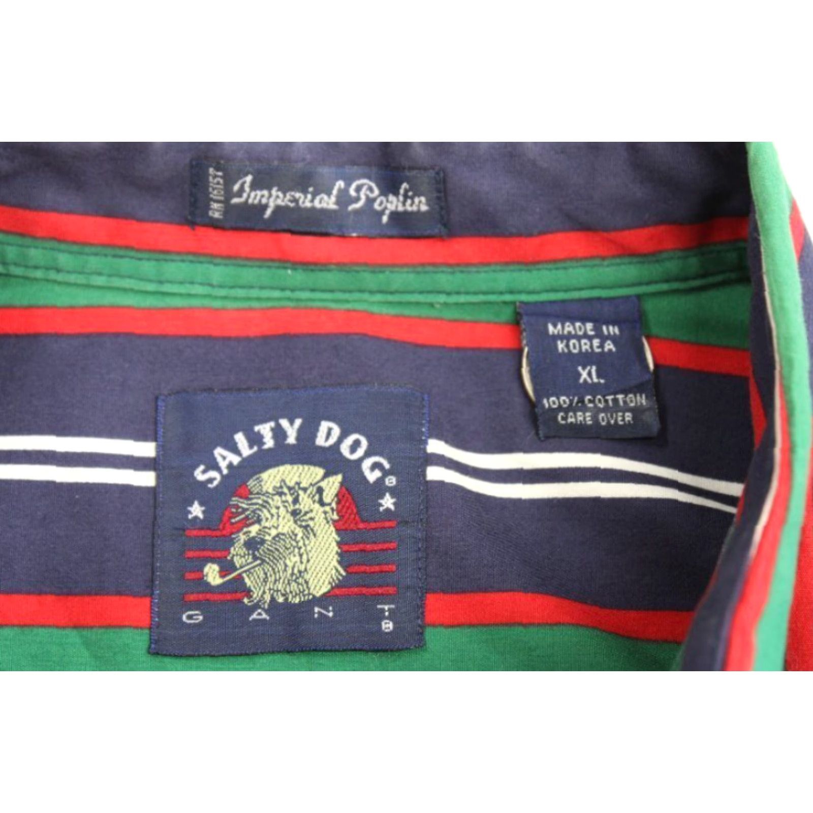 Gant VTG Gant Salty Dog Shirt Men's XL Multicolor Bold Striped Imperial Poplin Casual Size US XL / EU 56 / 4 - 6 Thumbnail