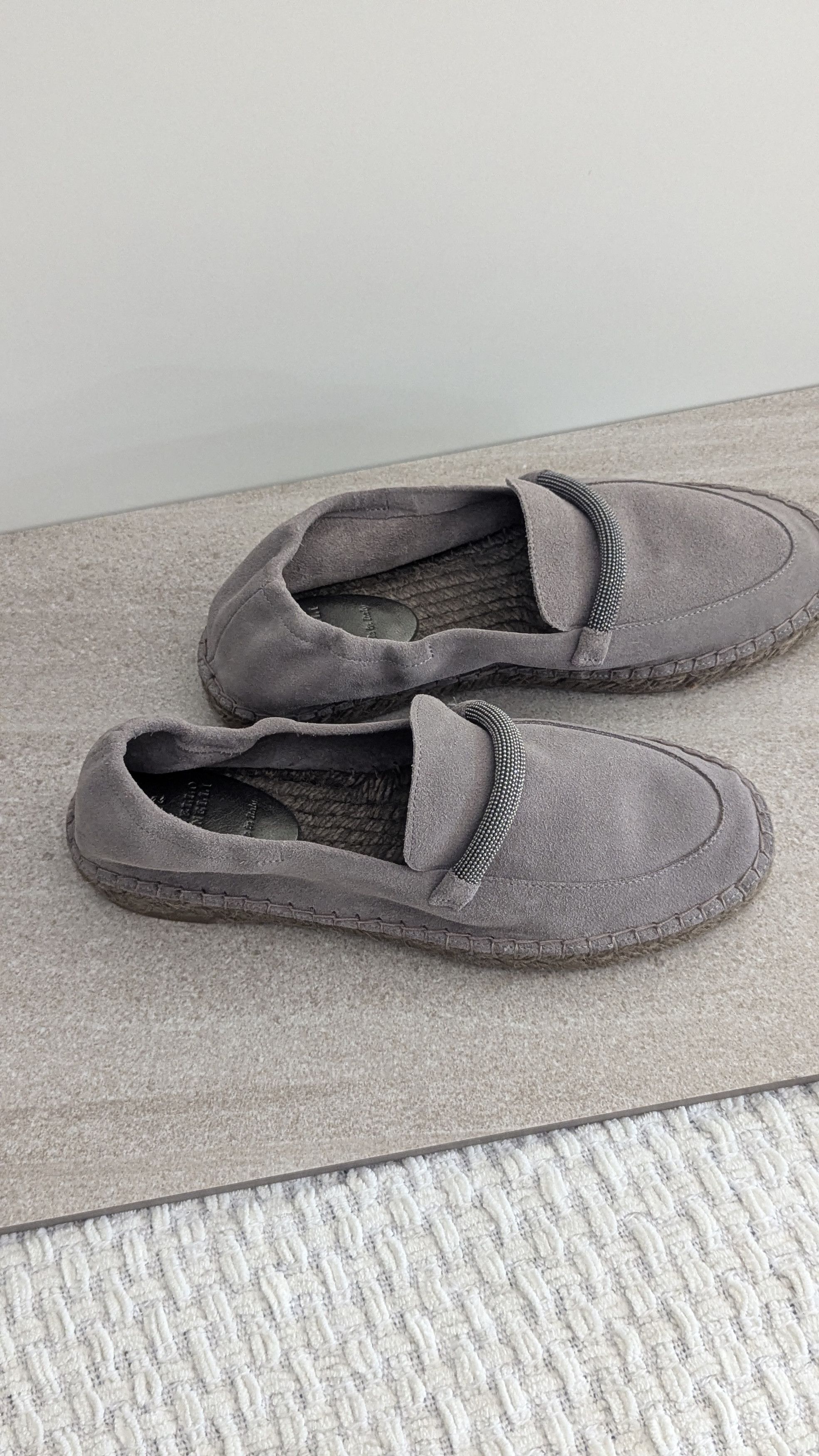 Brunello Cucinelli Espandrillo suede w metal band Size US 7 / IT 37 - 1 Thumbnail