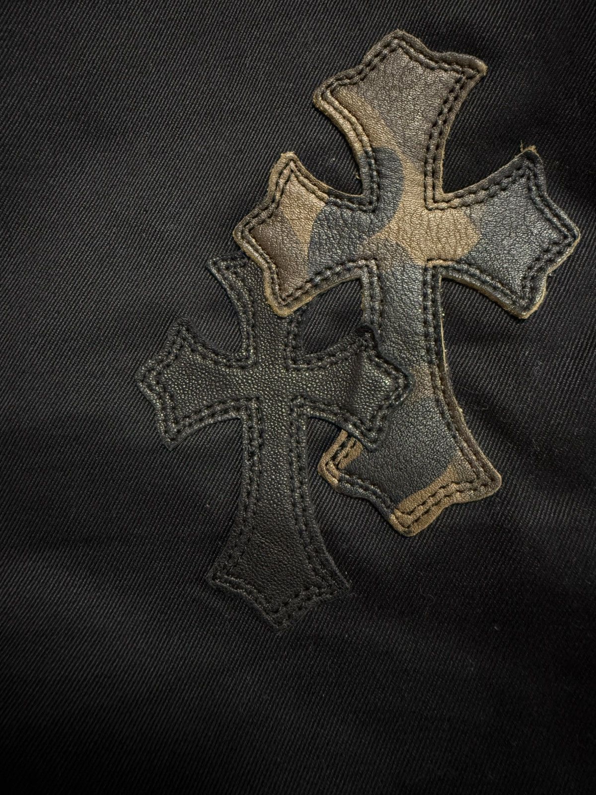 Chrome Hearts Chrome hearts chino black and camouflage patches Size US 31 - 11 Thumbnail