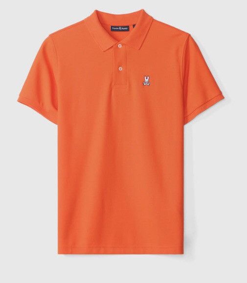 Psycho Bunny Psycho Bunny orange Pima cotton classique pique polo 7 (XL) Size US XL / EU 56 / 4 - 7 Thumbnail