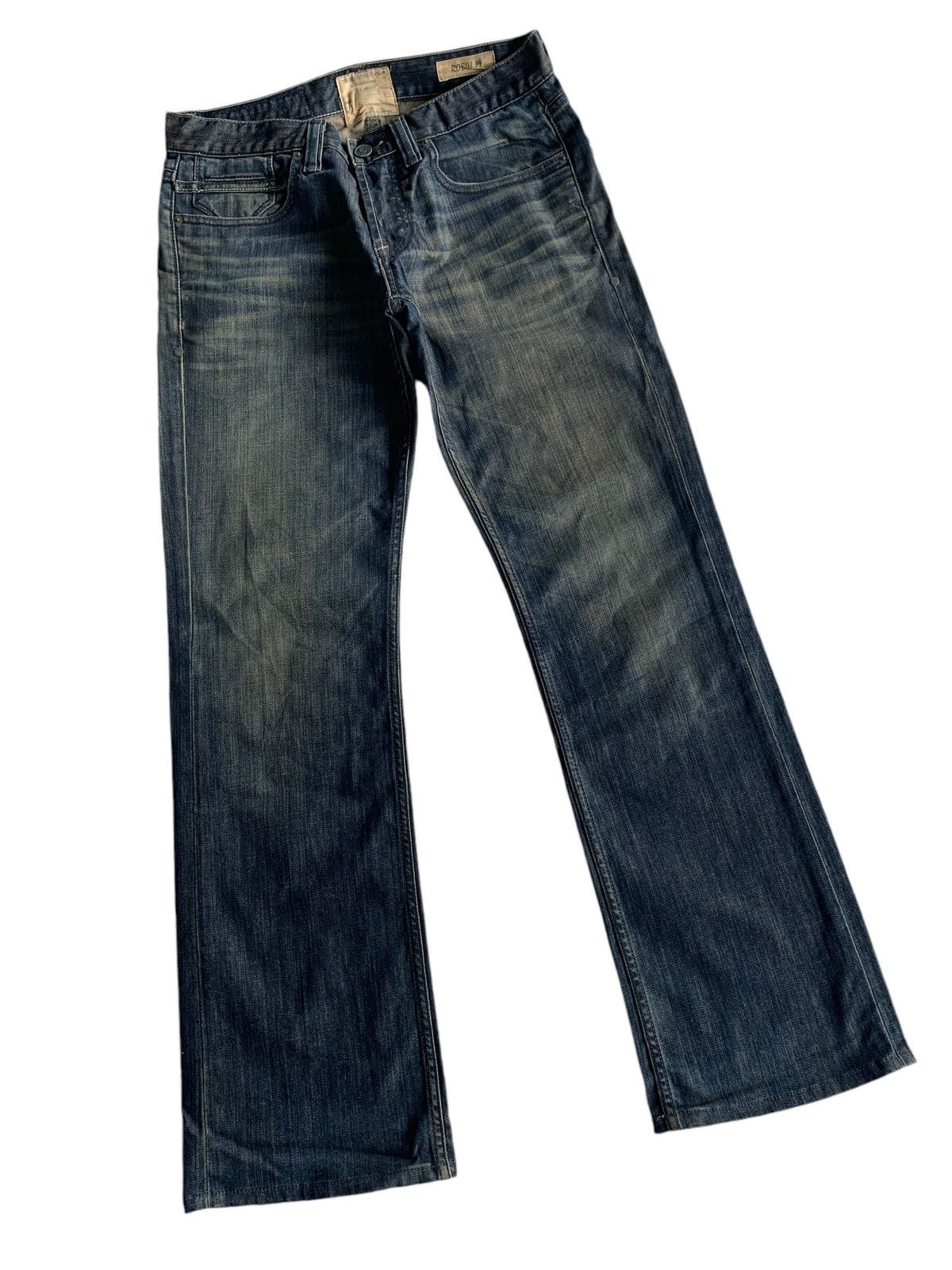 Tornado Mart FLARE Taverniti So Jeans Punk Style Distressed Denim☠️🎌 Size US 33 - 2 Thumbnail