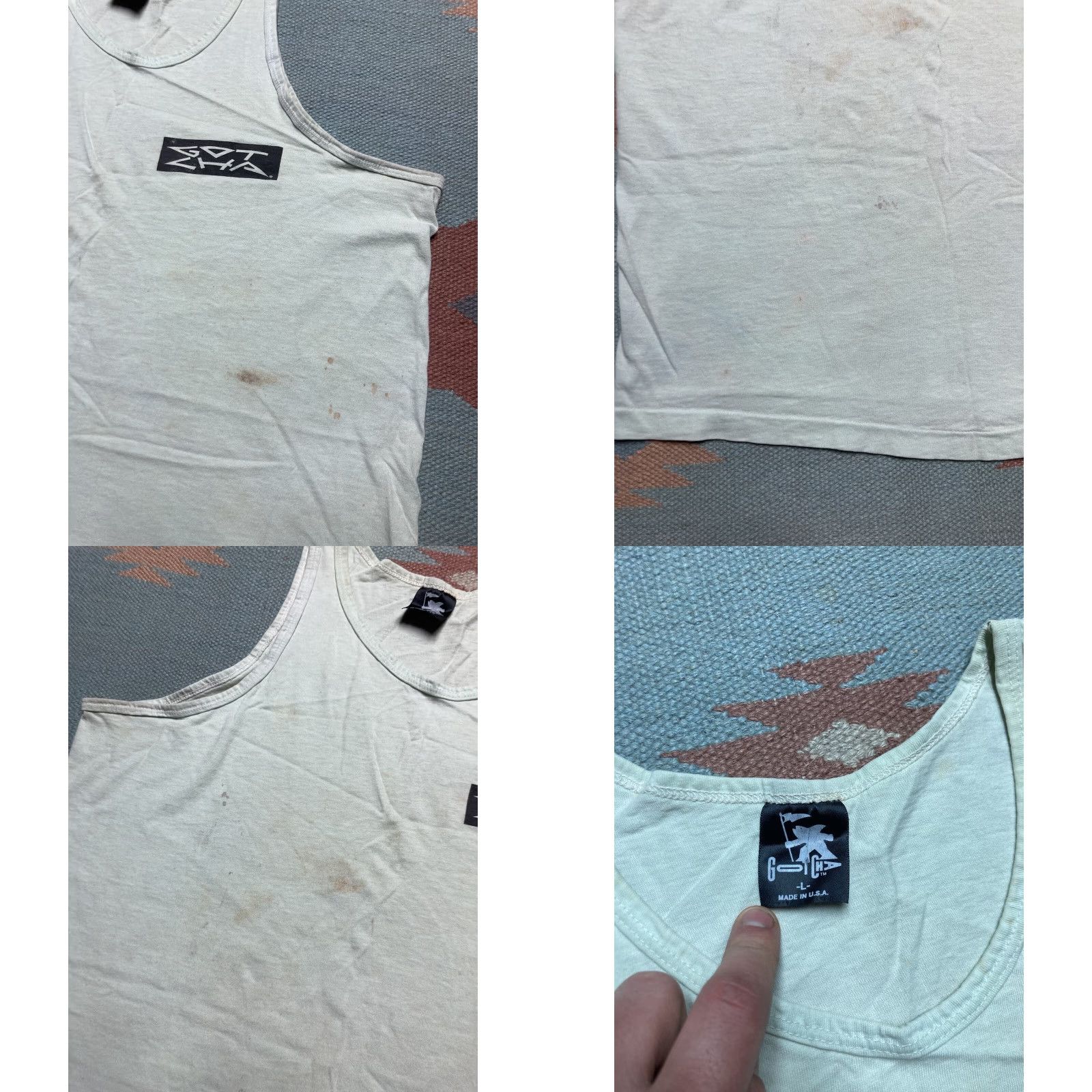 Gotcha VINTAGE 80s Gotcha Sportswear Tank Top Sleeveless T-Shirt Surf Skate Men’s Large Blue Size US L / EU 52-54 / 3 - 8 Thumbnail