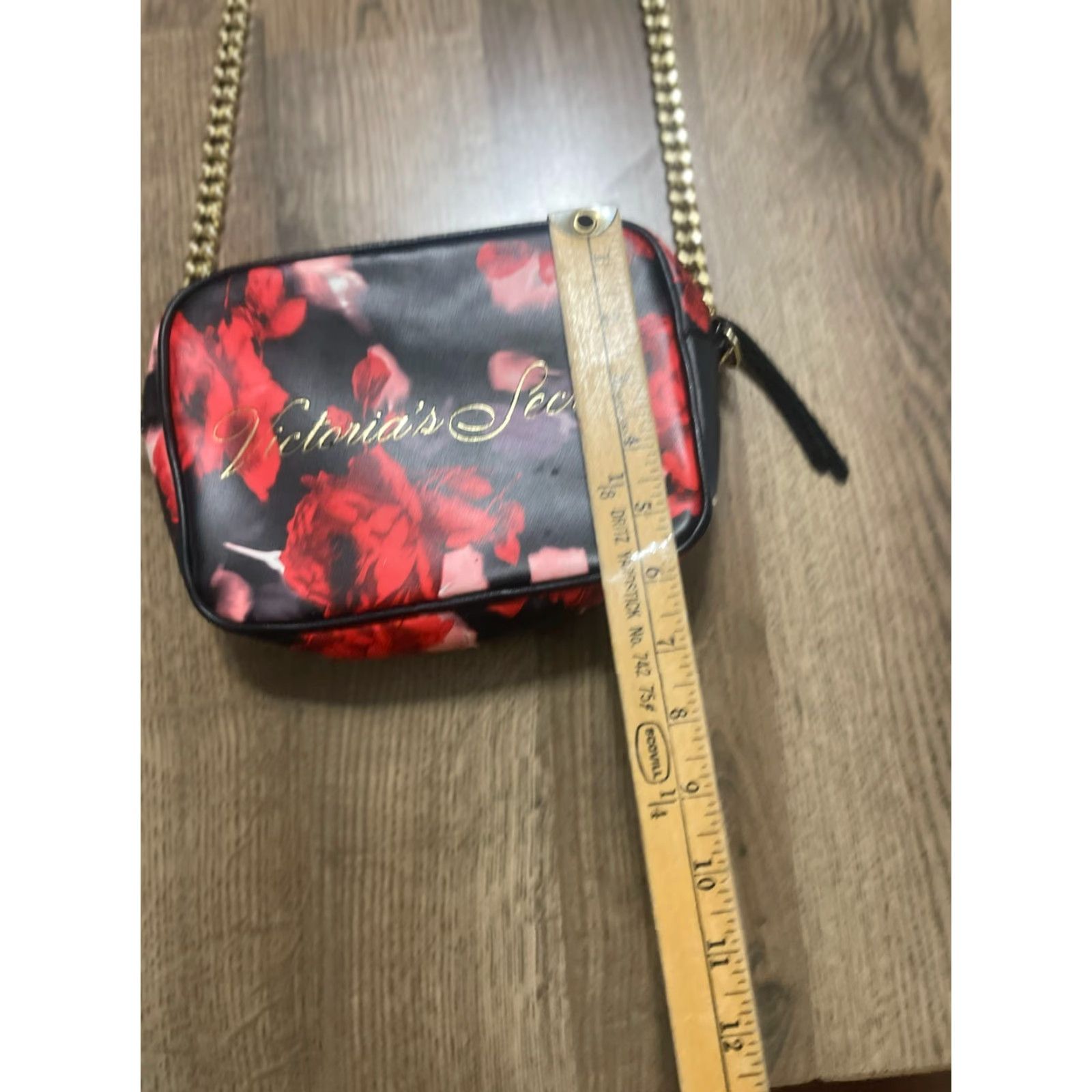 Victoria's Secret VICtoria's Secret Purse, Women's Side Purse, Red Black Gold Sling Bag Leather Black - Women's Vintage? No Size ONE SIZE - 6 Thumbnail