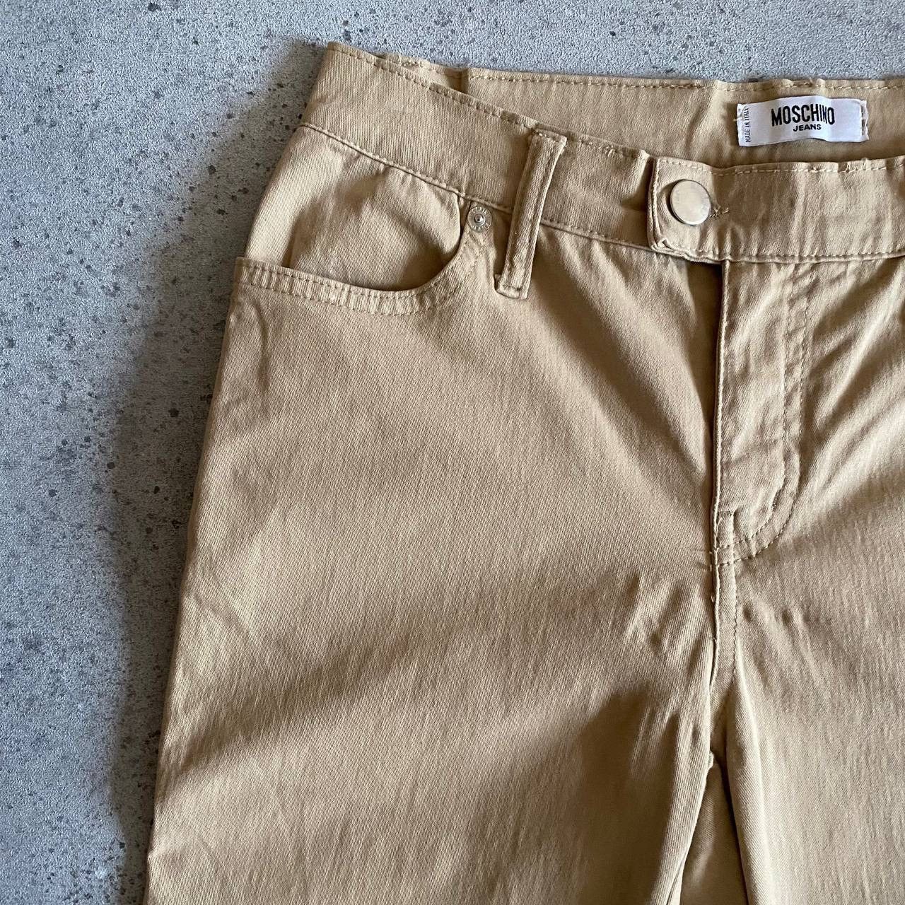 Moschino × Vintage Moschino Vintage Flared Beige Pants Jeans 90s Size 27" / US 4 / IT 40 - 6 Thumbnail