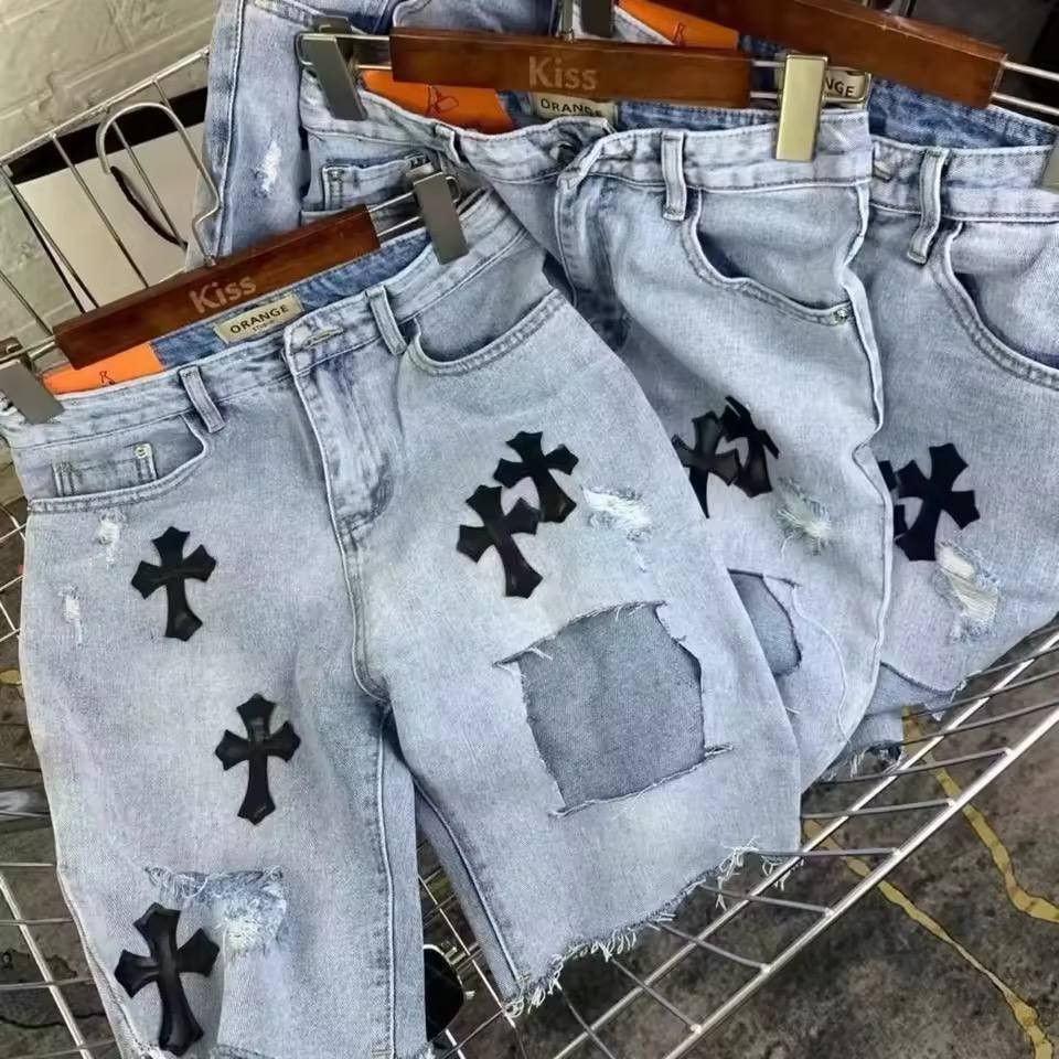 Japanese Brand × Vintage Men's wide, worn denim shorts Size US 34 / EU 50 - 2 Thumbnail