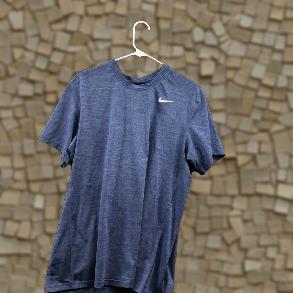 Nike Nike Dri-Fit Shirt Mens XL Blue Pullover Crew Neck Short Sleeve T-Shirt Logo Athletic Shirt Size US XL / EU 56 / 4 - 1 Thumbnail