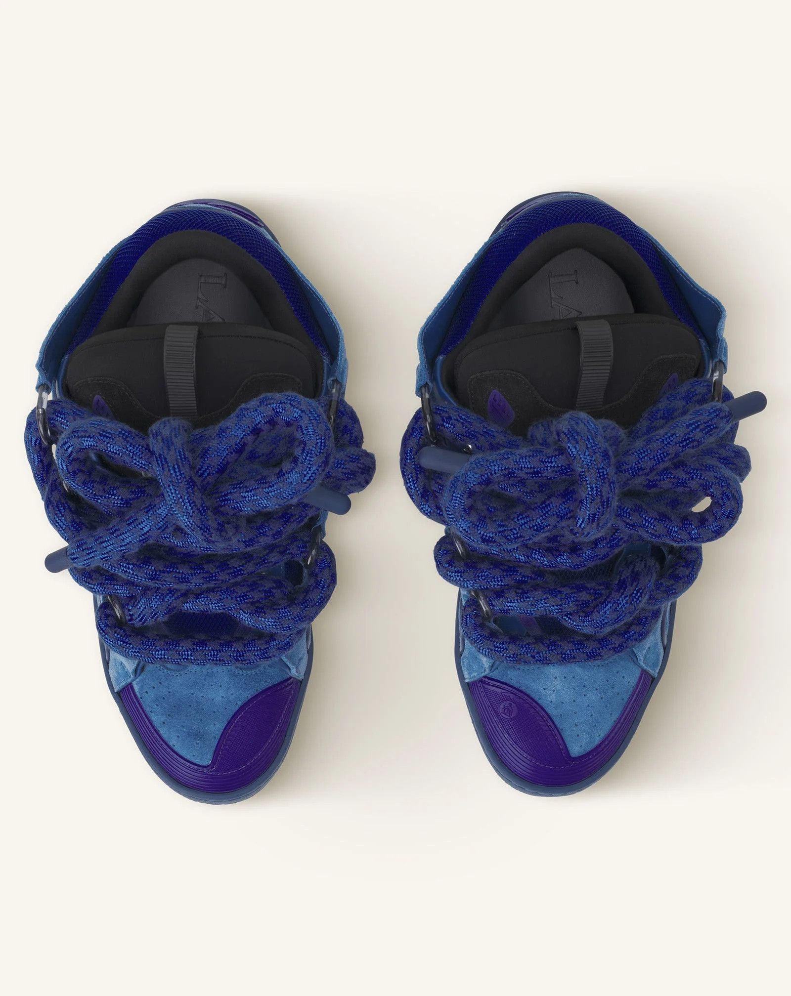 Lanvin os11x0526 Curb Sneakers In Leather With Snake Laces in Blue Size US 9 / IT 39 - 4 Thumbnail