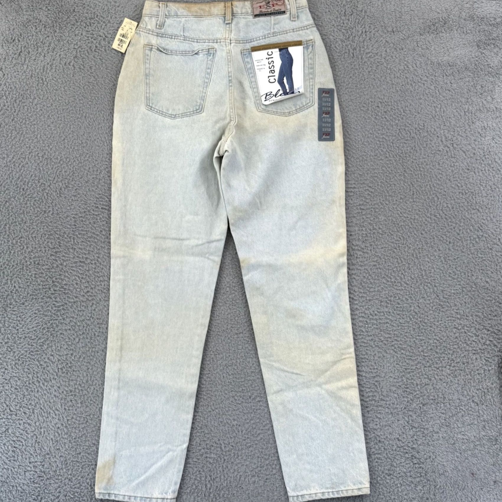 Express VINTAGE Express Jeans Womens 90s Tapered High Rise Denim 30x32 NWT 11/12 Blue 100% Cotton Womens Jeans Size 34" / US 12 / IT 48 - 6 Thumbnail