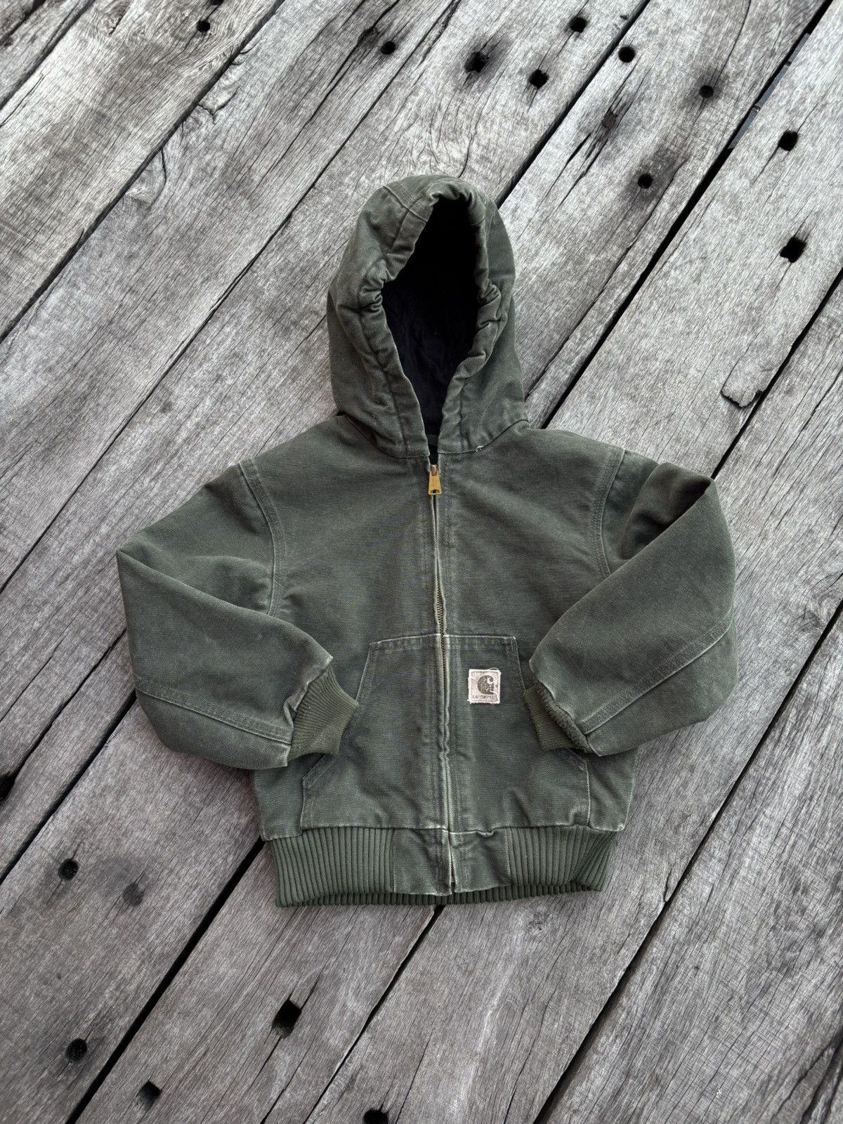 Carhartt Carhartt Green Hooded Jacket Size US XXS / EU 40 - 3 Thumbnail