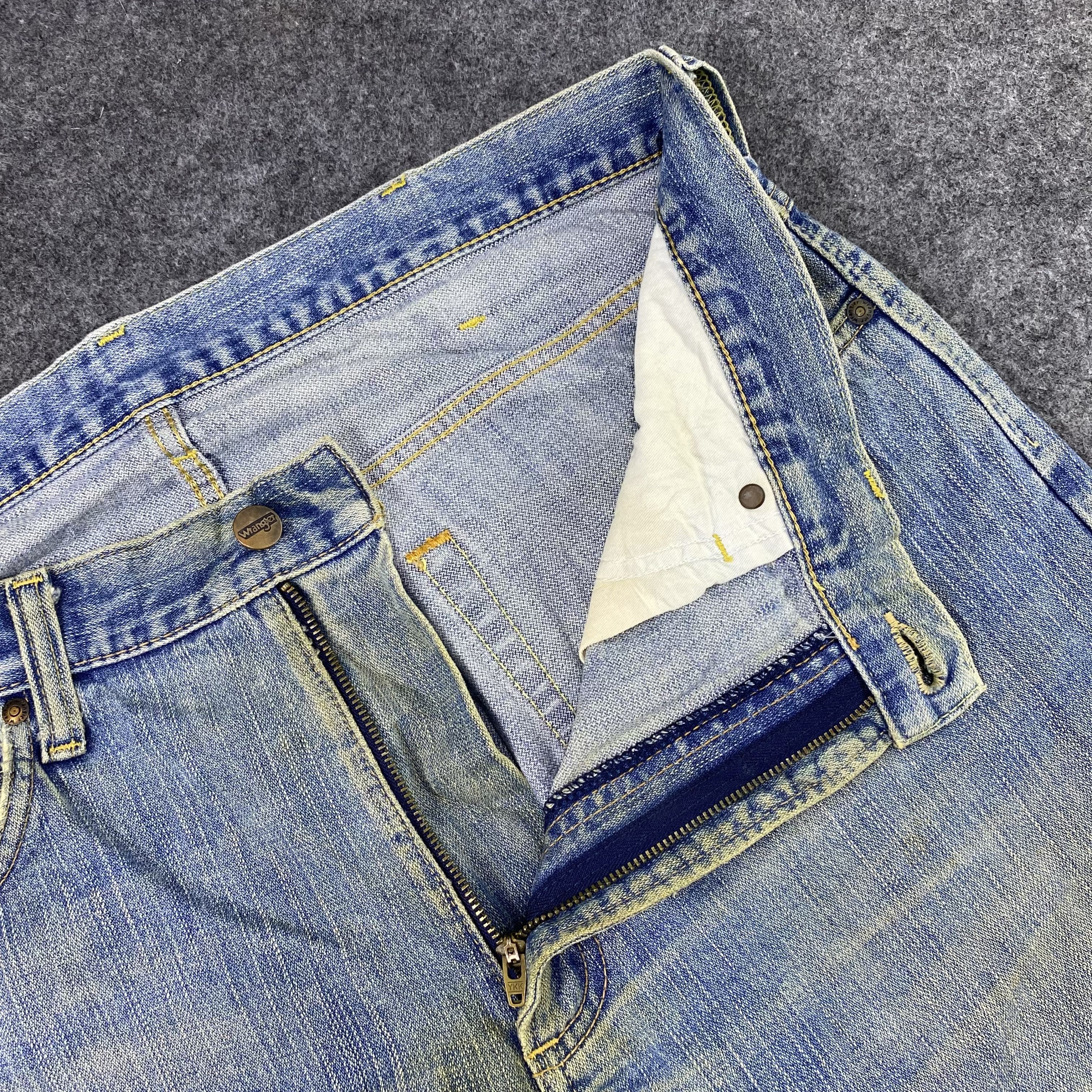 Jean × Vintage × Wrangler Vintage wrangler Distressed Blue Wash jeans-J1160 Size US 38 / EU 54 - 7 Thumbnail