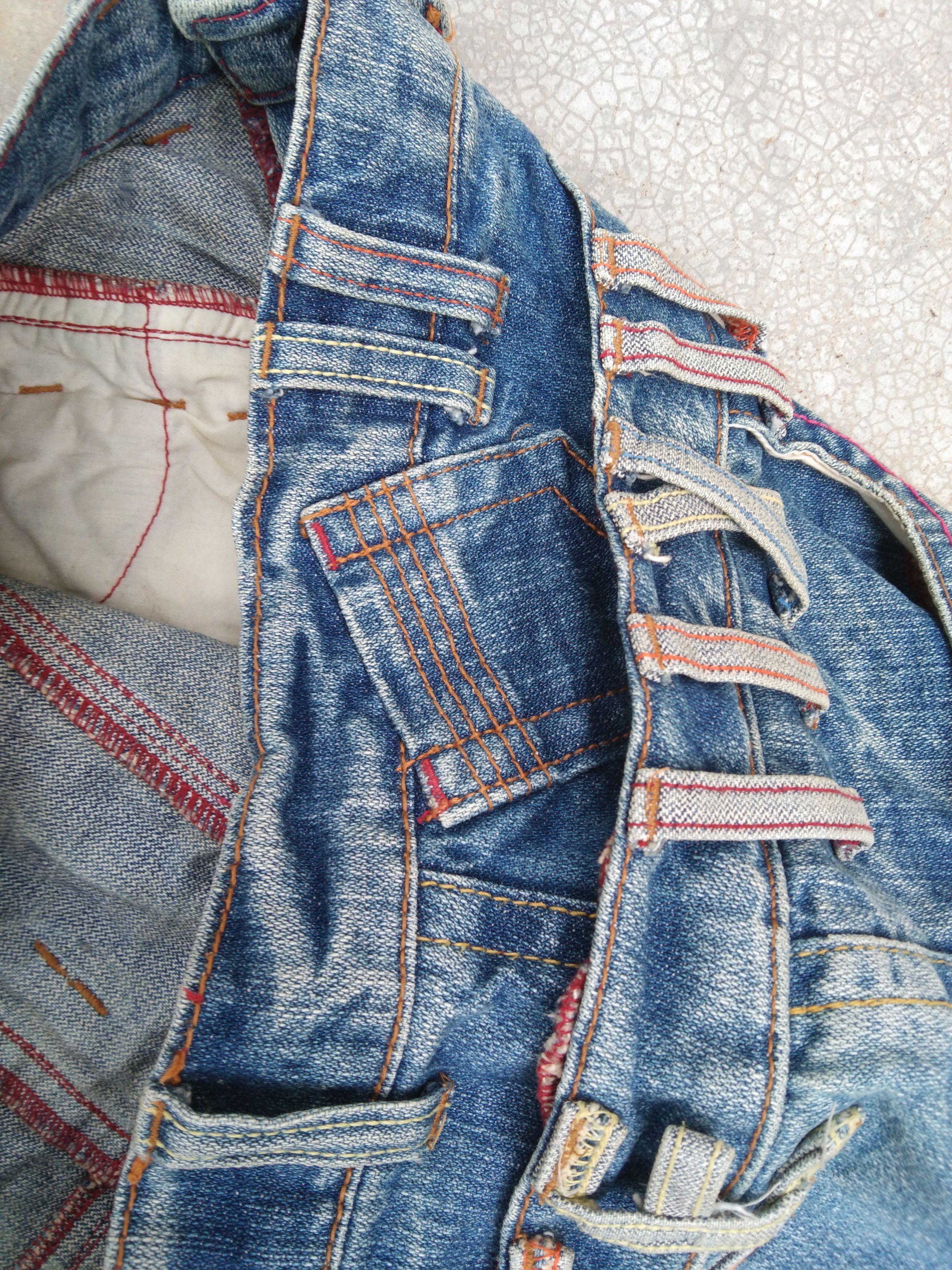Japanese Brand Vintage Japanese Double Waist Engineered Retro Punk Jeans Size US 31 - 5 Thumbnail