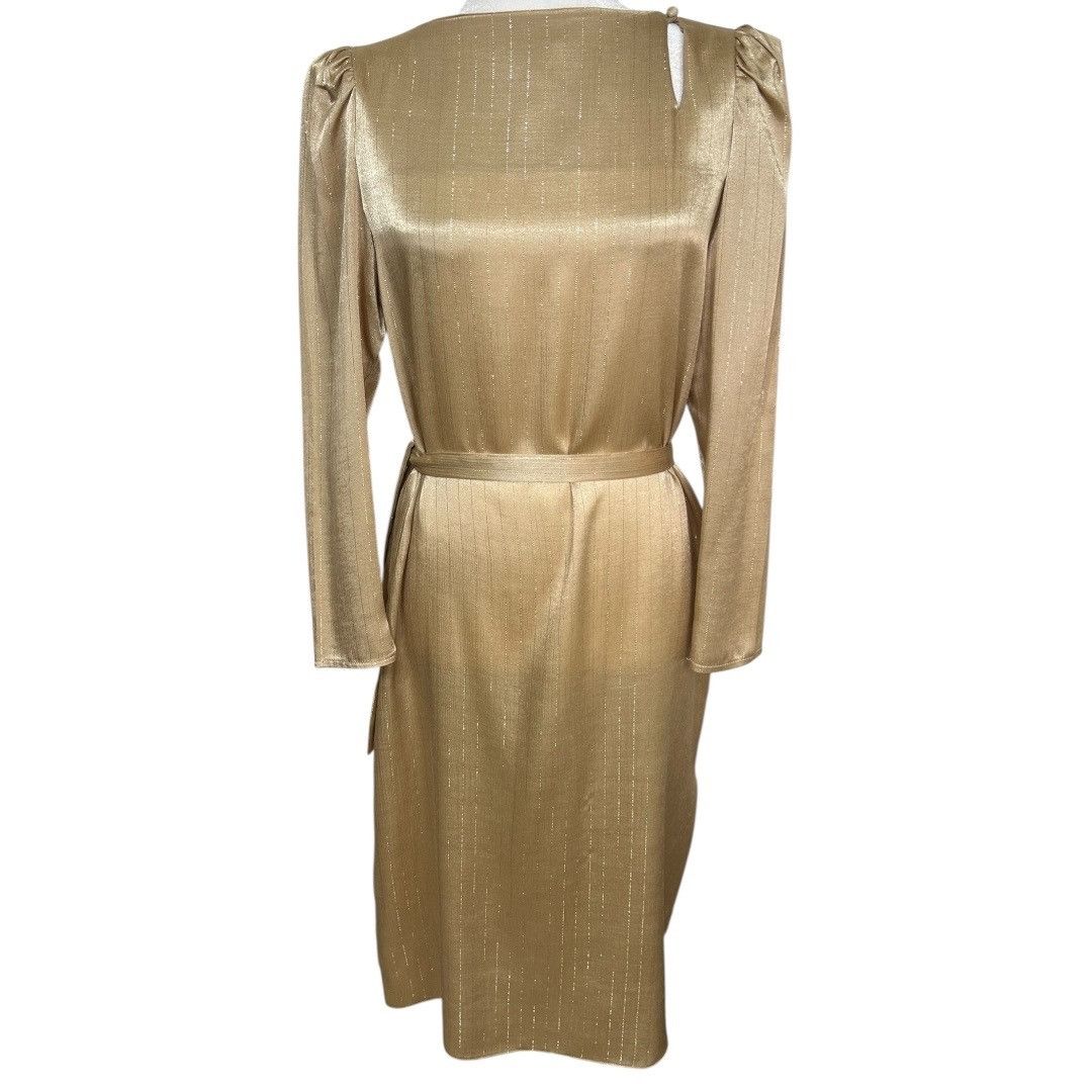 Other Vintage ILGWU Gold Metallic Long-Sleeve Dress - Size 9 Size M / US 6-8 / IT 42-44 - 1 Thumbnail