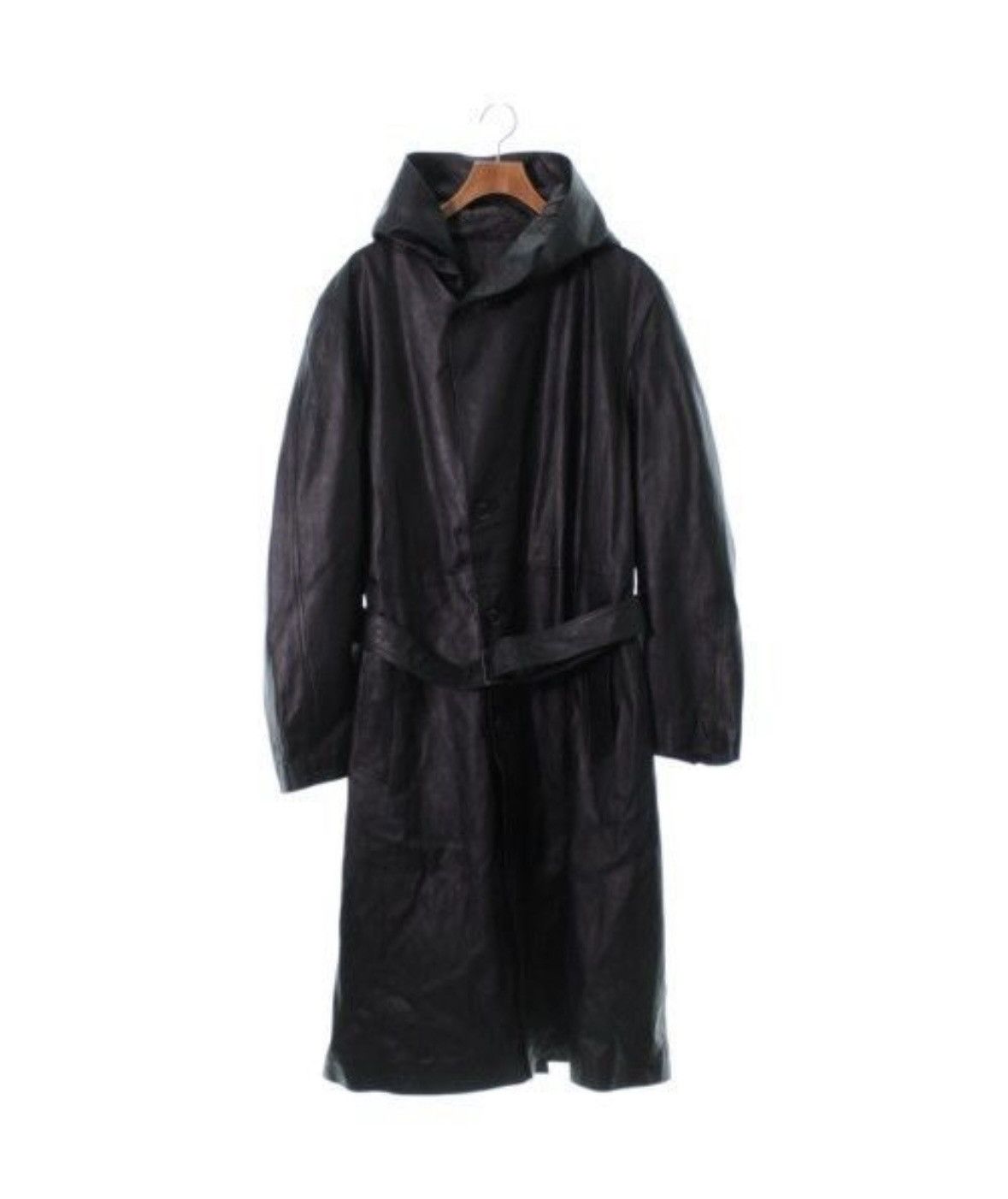 Isamu Katayama Backlash × Yohji Yamamoto Yohji Yamamoto Pour Homme X Backlash Hooded Leather Coat Size US M / EU 48-50 / 2 - 1 Thumbnail