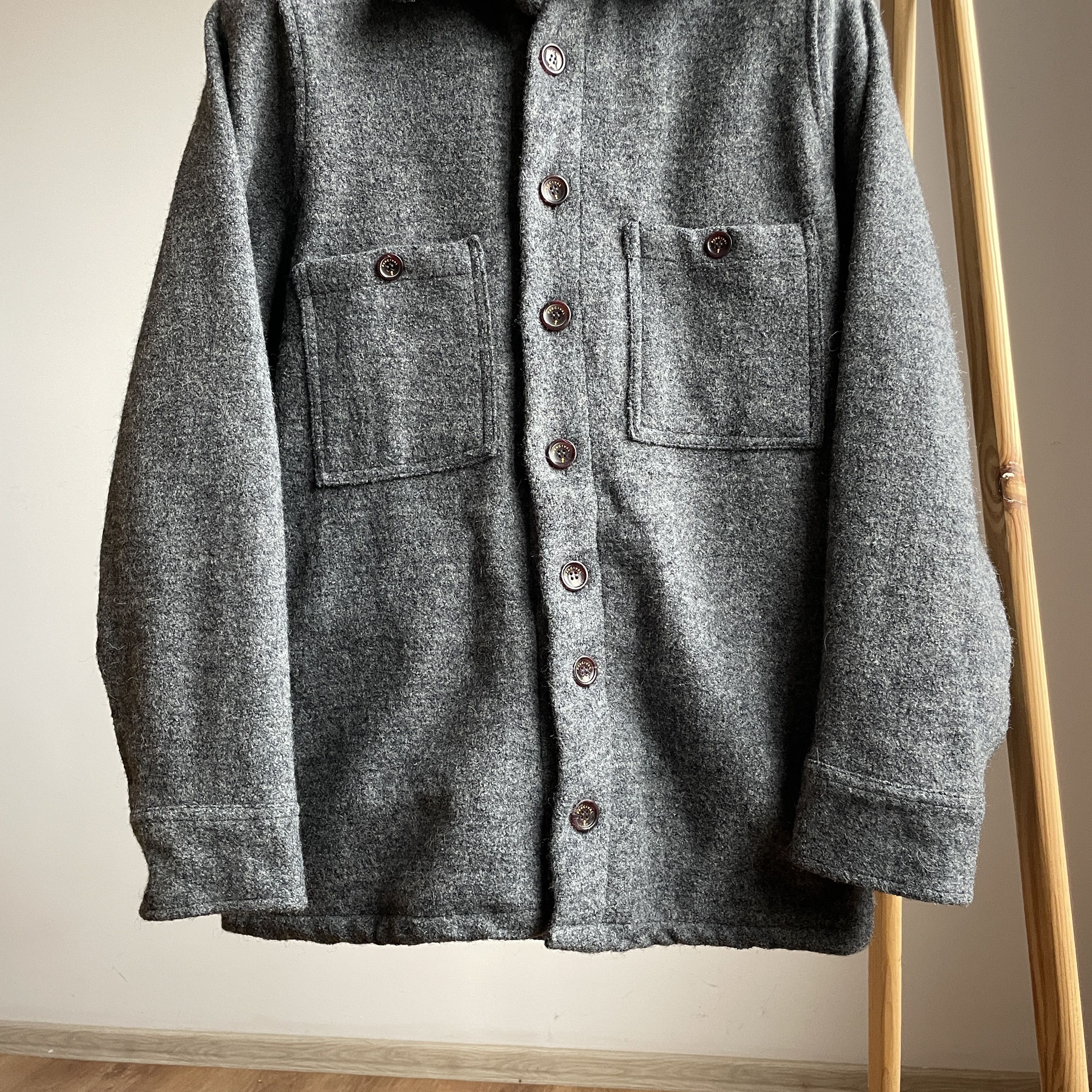 Percival Percival Wellington 4 Pocket Wool Blend Overshirt Size M Size US M / EU 48-50 / 2 - 5 Thumbnail