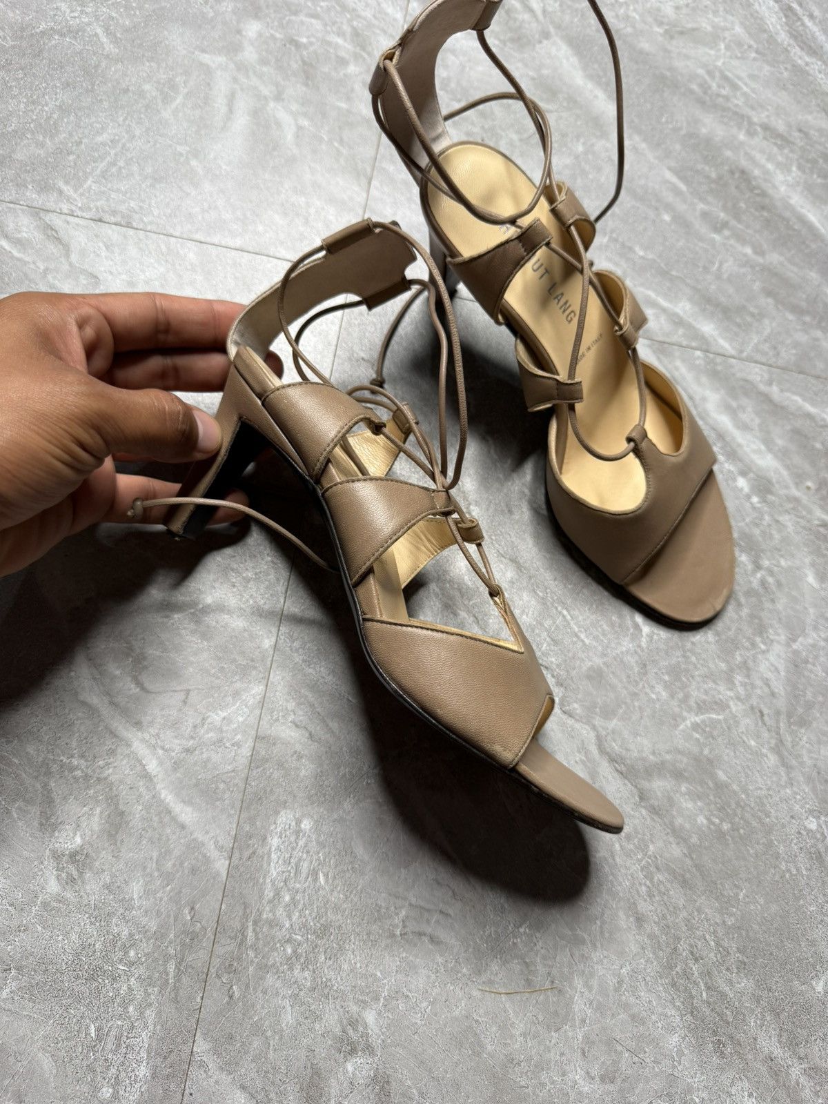 Helmut Lang Vintage Archival Helmut Lang Wrap Around Gladiator Heels Size US 6 / IT 36 - 2 Thumbnail