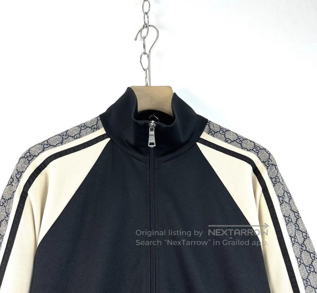 Gucci Black Zip-Up Light Jacket with Patterned Sleeves. Size US M / EU 48-50 / 2 - 3 Thumbnail