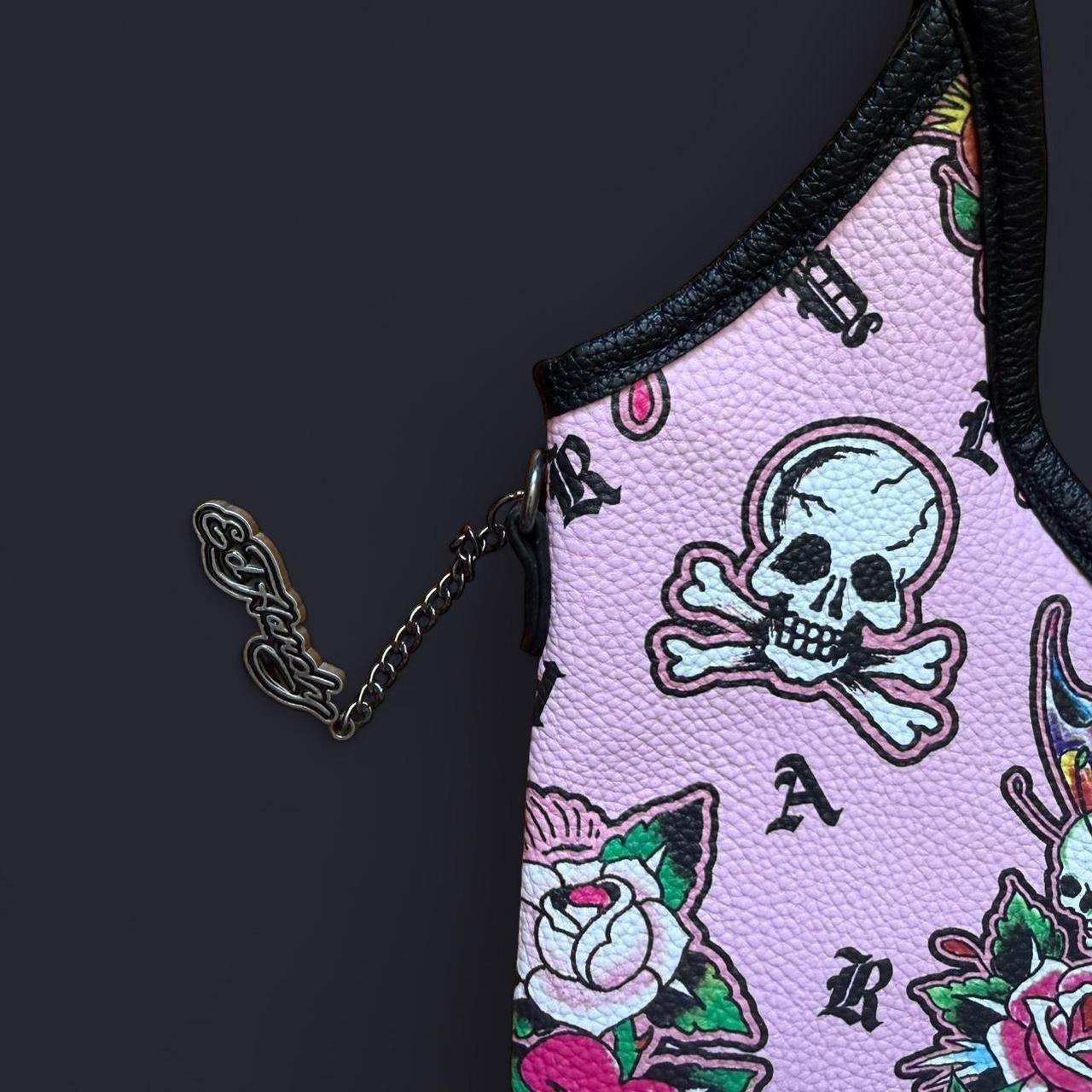 Ed Hardy NWT ed hardy pink shoulder tote w/ skulls & hearts Size ONE SIZE - 3 Thumbnail