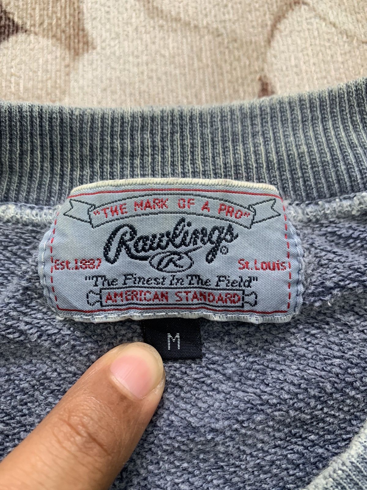 Sports Specialties × Vintage Vtg Big Logo Printed Rawlings Sweatshirt Size US M / EU 48-50 / 2 - 10 Thumbnail