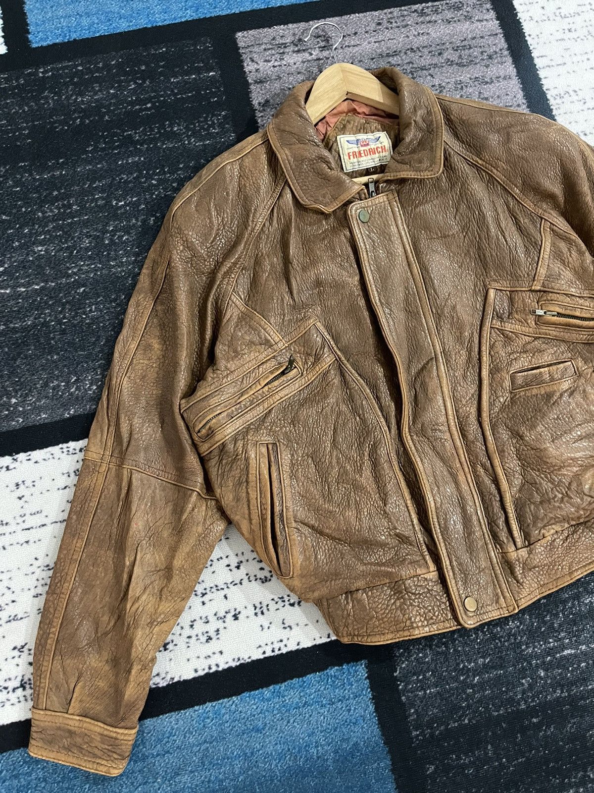 Vintage Vintage Friedrich Leather Bomber Jacket Size US L / EU 52-54 / 3 - 4 Thumbnail