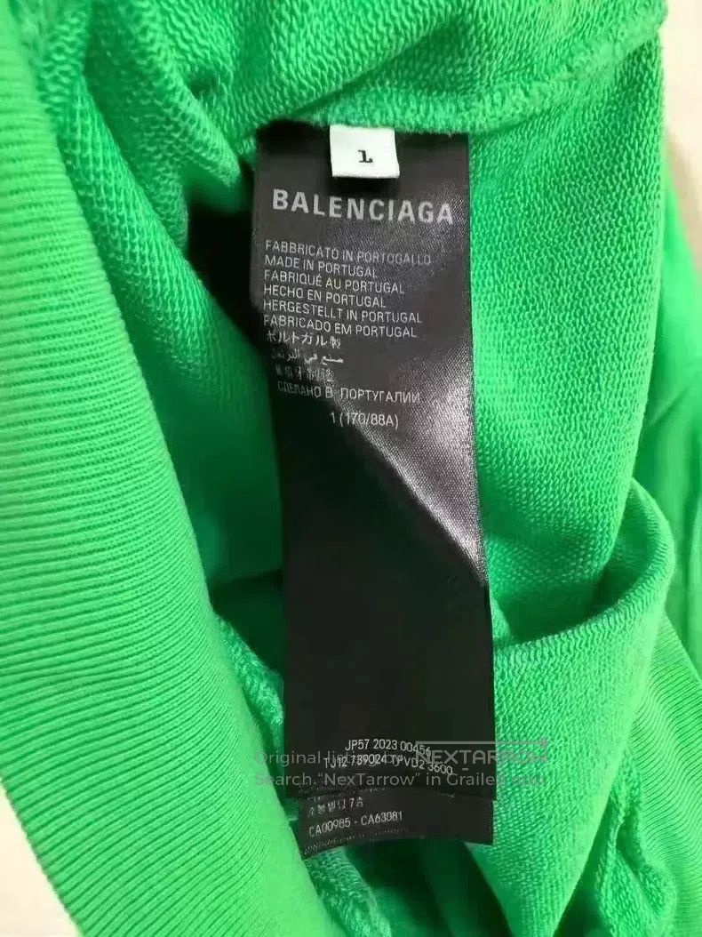 Balenciaga Balenciaga Green Embroidered Coke Logo Printed Hooded Swea Size US S / EU 44-46 / 1 - 4 Thumbnail