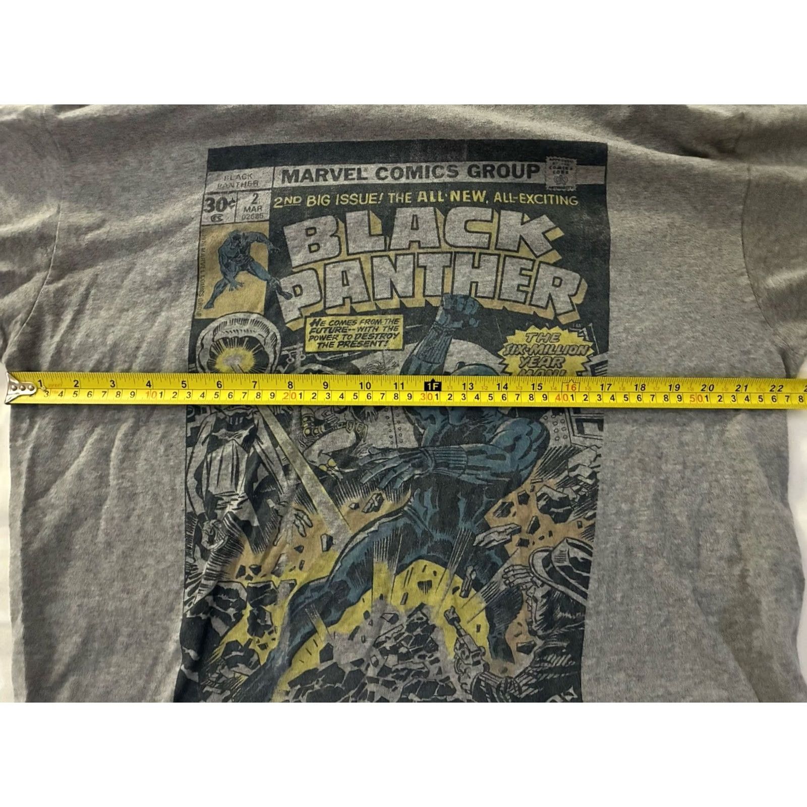 Vintage VINTAGE Black Panther MARVEL COMICS Gray T-Shirt XL Size US XL / EU 56 / 4 - 7 Thumbnail