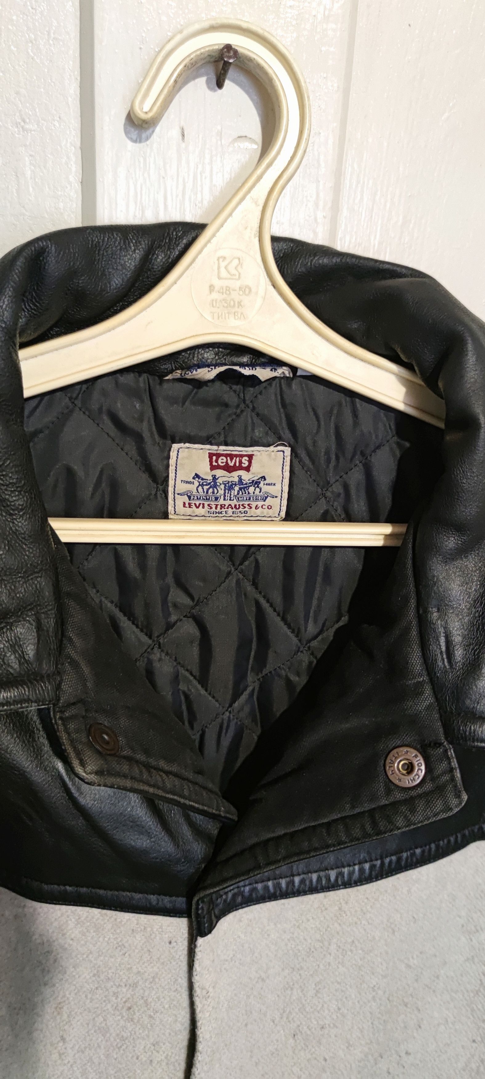Levi's × Levi's Vintage Clothing Levis Padded Wool Black Grey Vintage 90 Coat Jacket size XL Size US XL / EU 56 / 4 - 10 Thumbnail