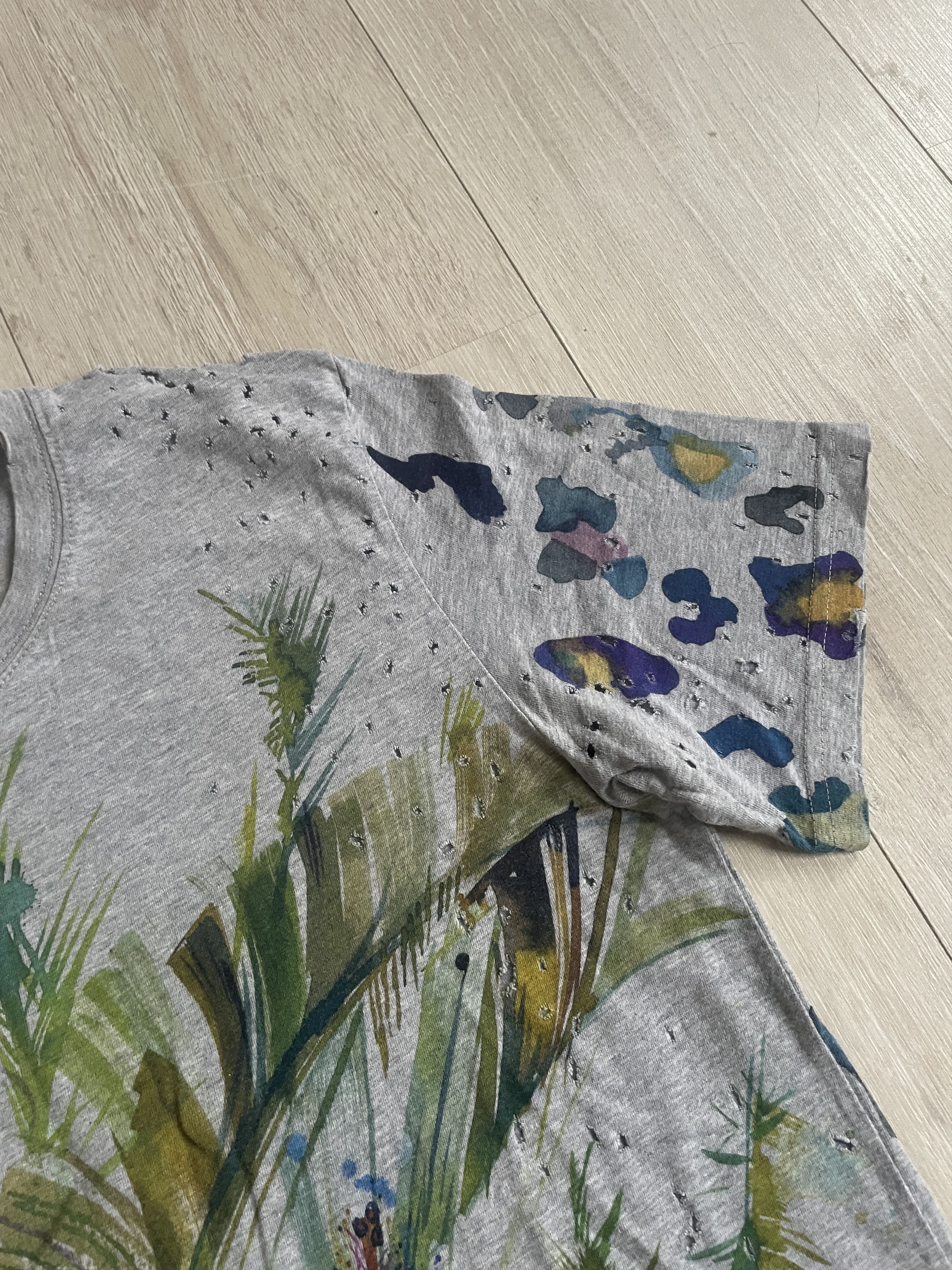 Balmain Balmain AW10 tropical shotgun tee by Christophe Decarnin Size US S / EU 44-46 / 1 - 5 Thumbnail