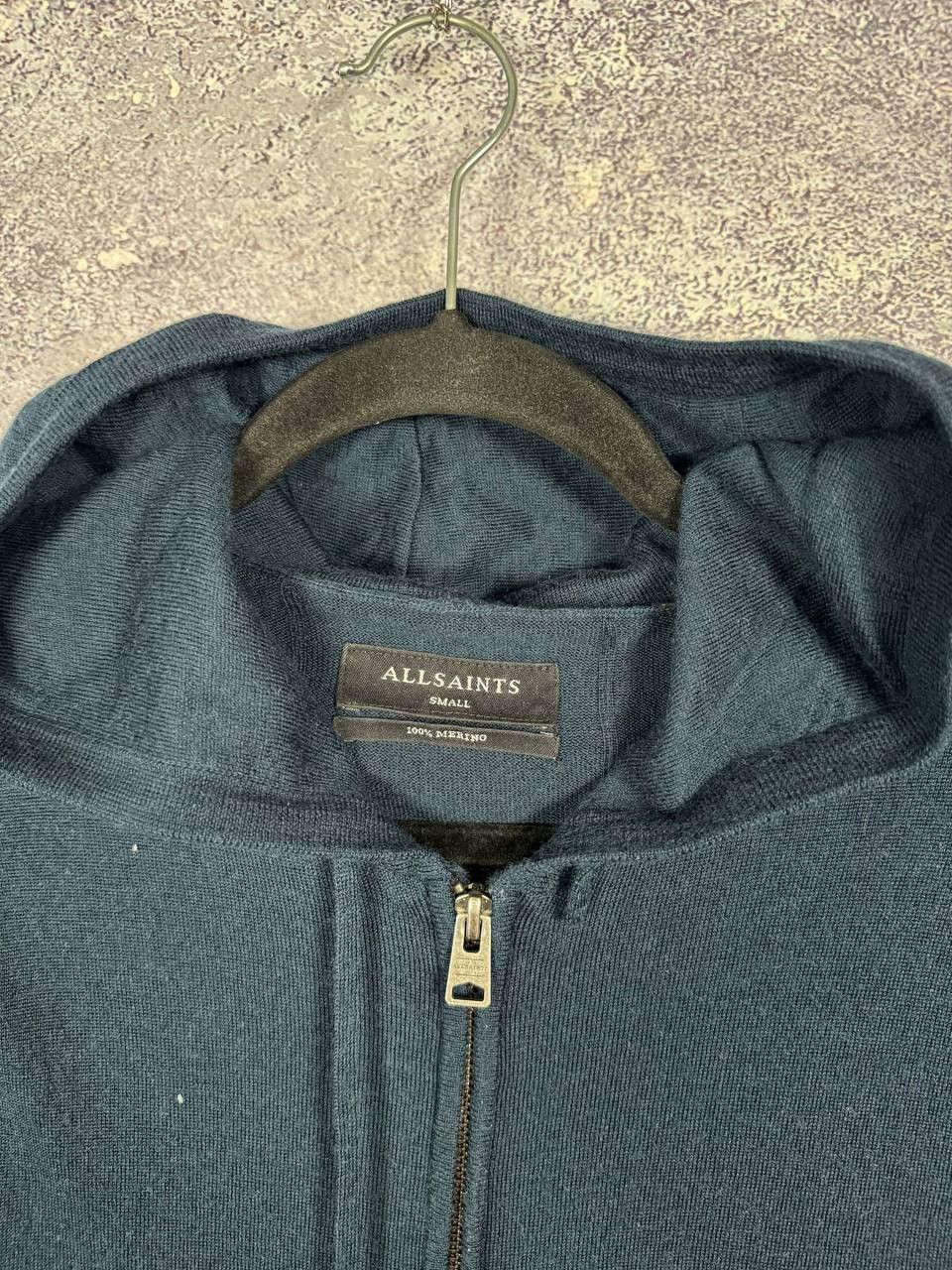 Allsaints Allsaints Mode Merino Zip Hoody MK130D Blue Men's Small Size US S / EU 44-46 / 1 - 7 Thumbnail