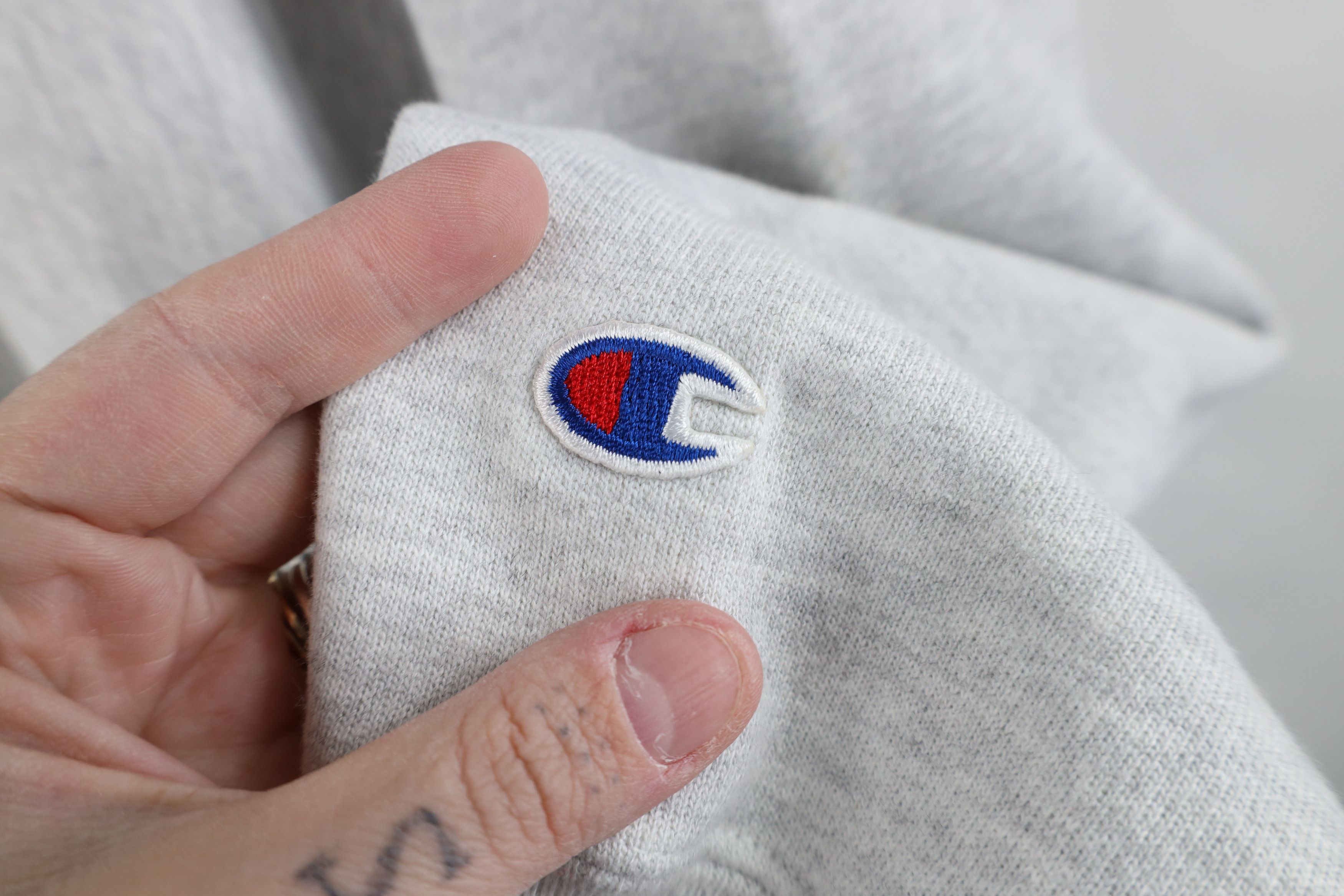 Champion × Vintage Vintage 90s Champion Reverse Weave Crewneck Sweatshirt Gray Size US L / EU 52-54 / 3 - 4 Thumbnail