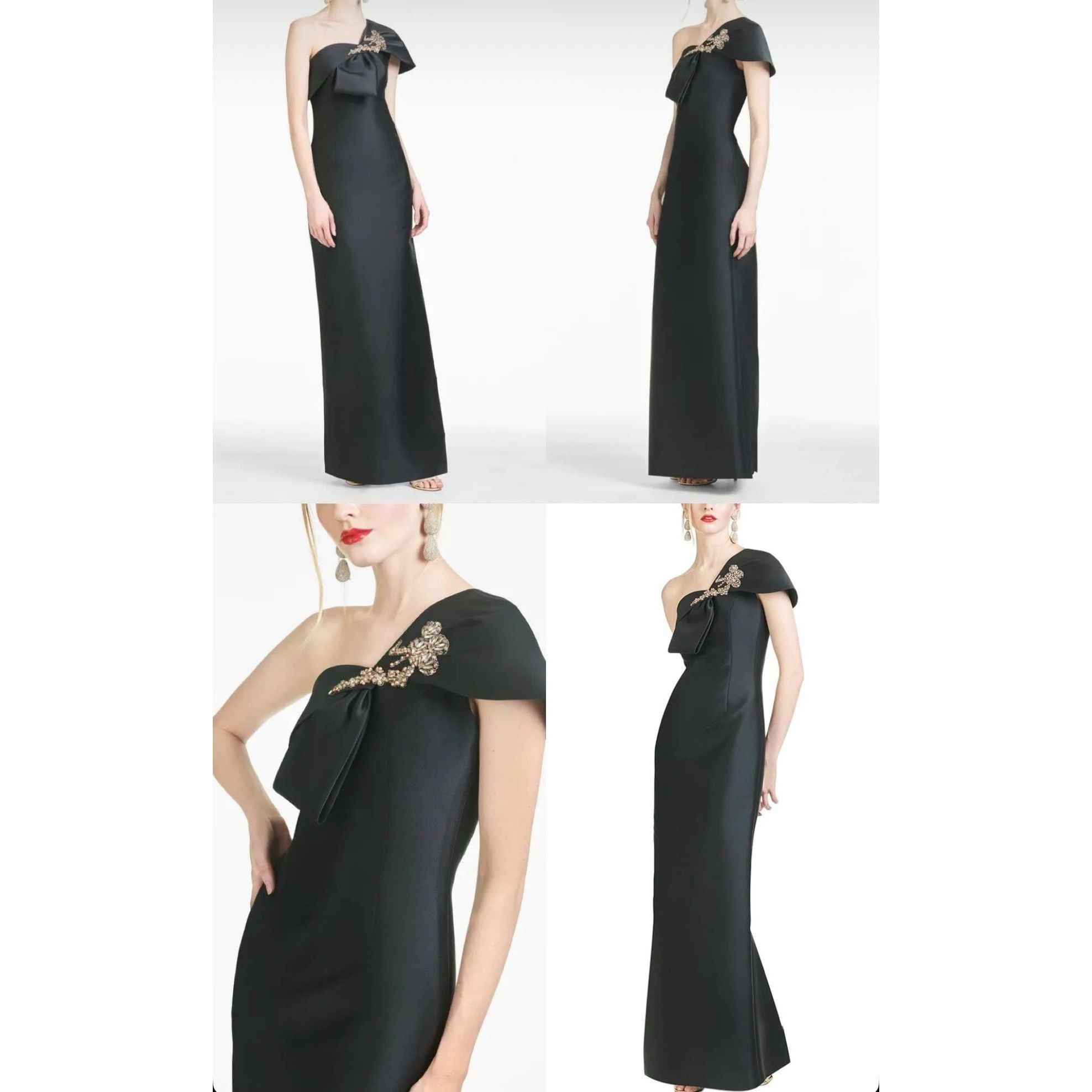 Sachin & Babi SACHIN & BABI Ines Column Gown Dress Size 4 Black Maxi Floor Size S / US 4 / IT 40 - 2 Thumbnail