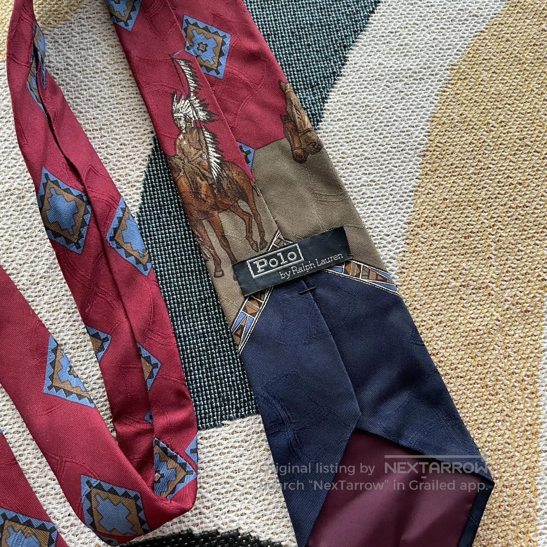 Polo Ralph Lauren Ralph Lauren Indian Chief Silk Tie. Size ONE SIZE - 4 Thumbnail