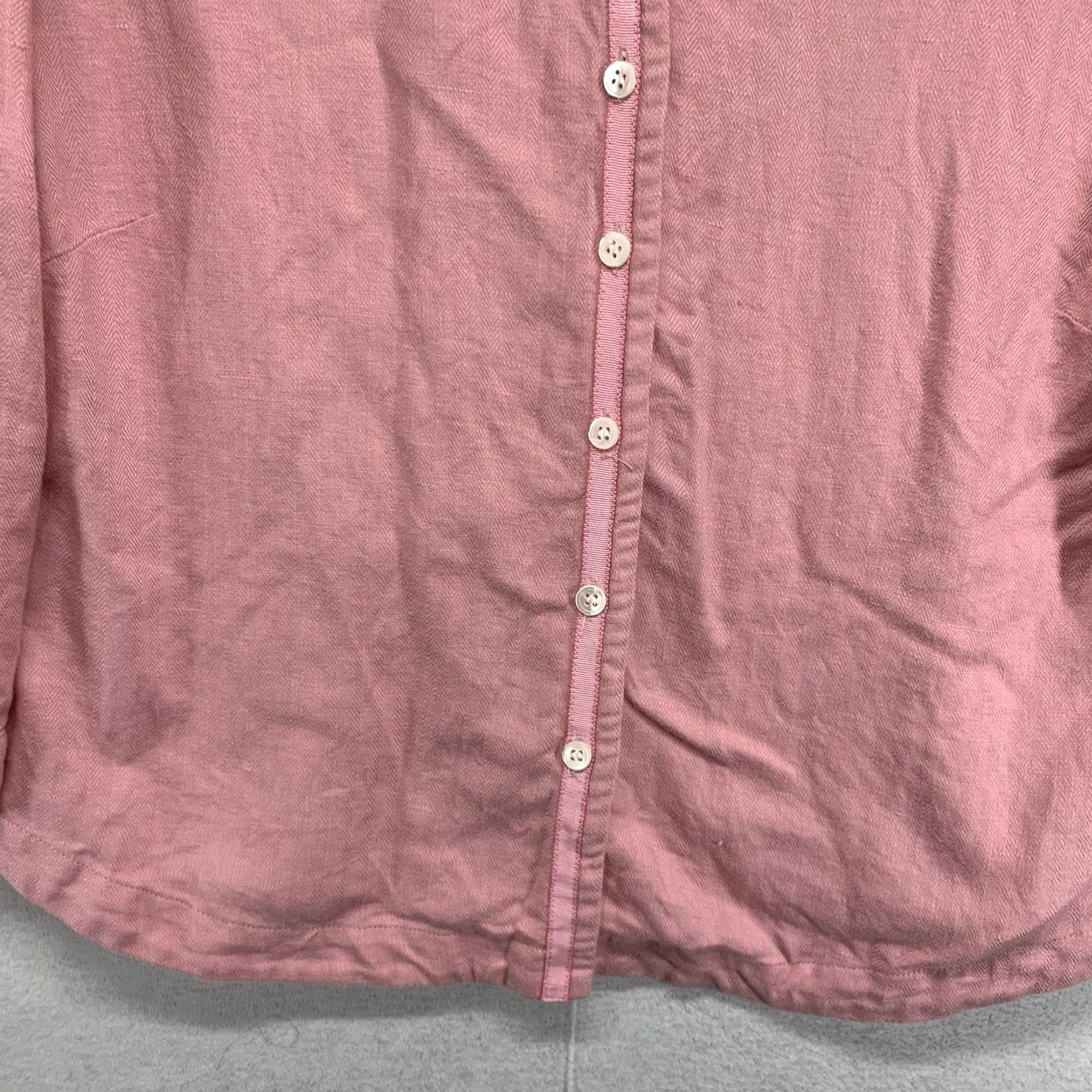 Vintage Vintage Tellurid Women's Linen Cotton Blend Button-Up Shirt Size 10 Pink Casual travel beach retro Size L / US 10 / IT 46 - 5 Thumbnail