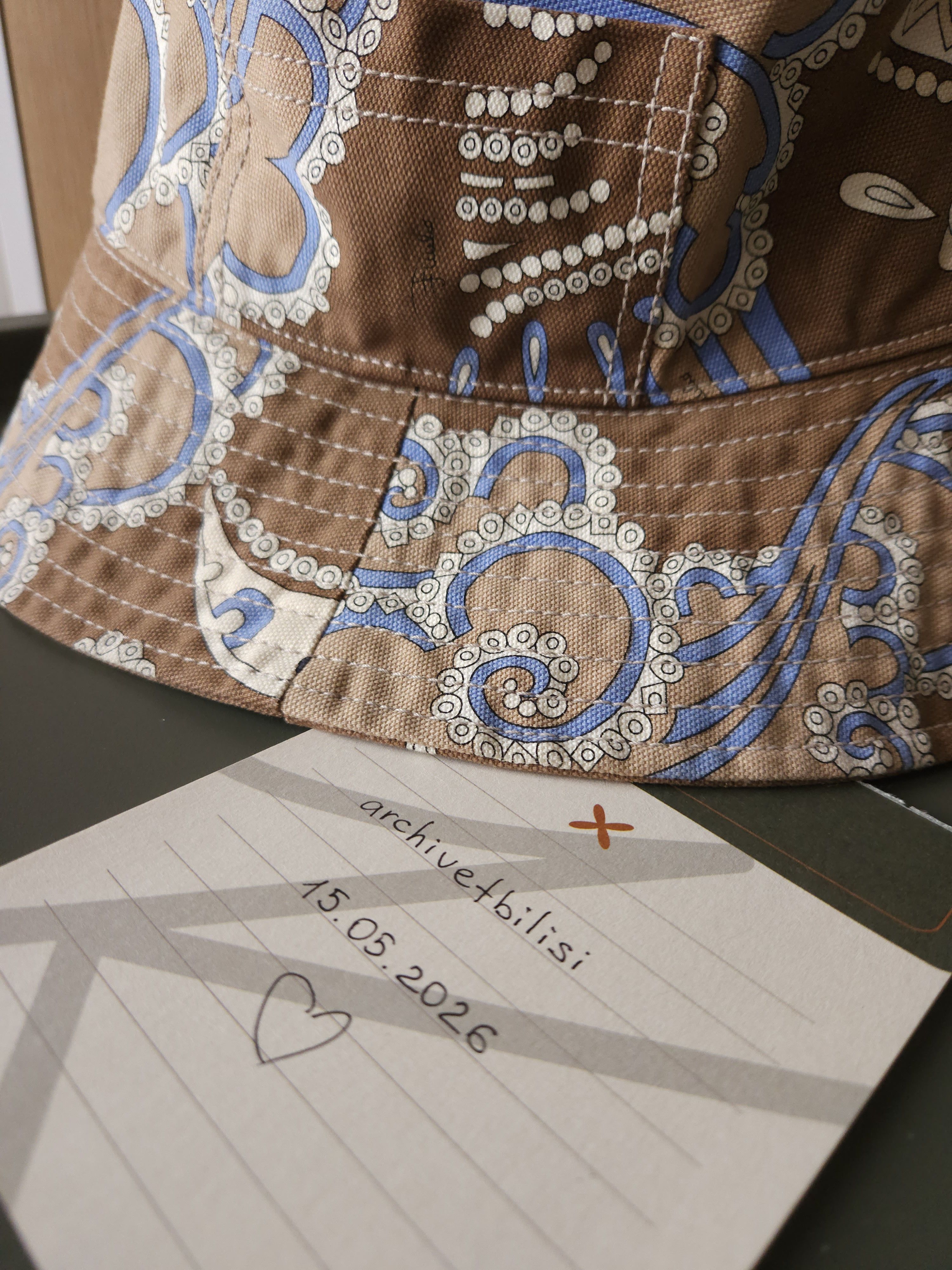 Emilio Pucci Emilio Pucci Brown Pattern Canvas Bucket Hat Size ONE SIZE - 2 Thumbnail
