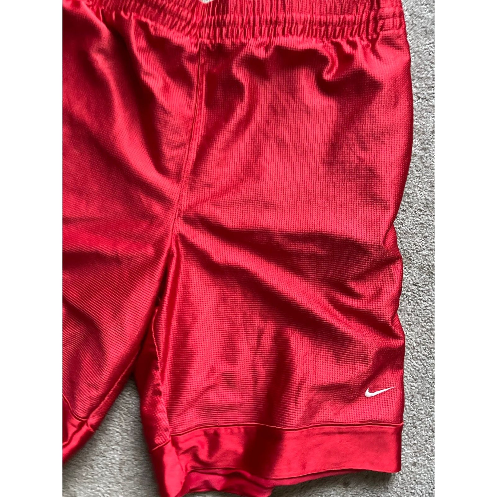 Nike Vintage Nike Basketball Shorts Mens Large Red Athletic Casual Sports Cotton Drawstring Size US 33 - 2 Thumbnail