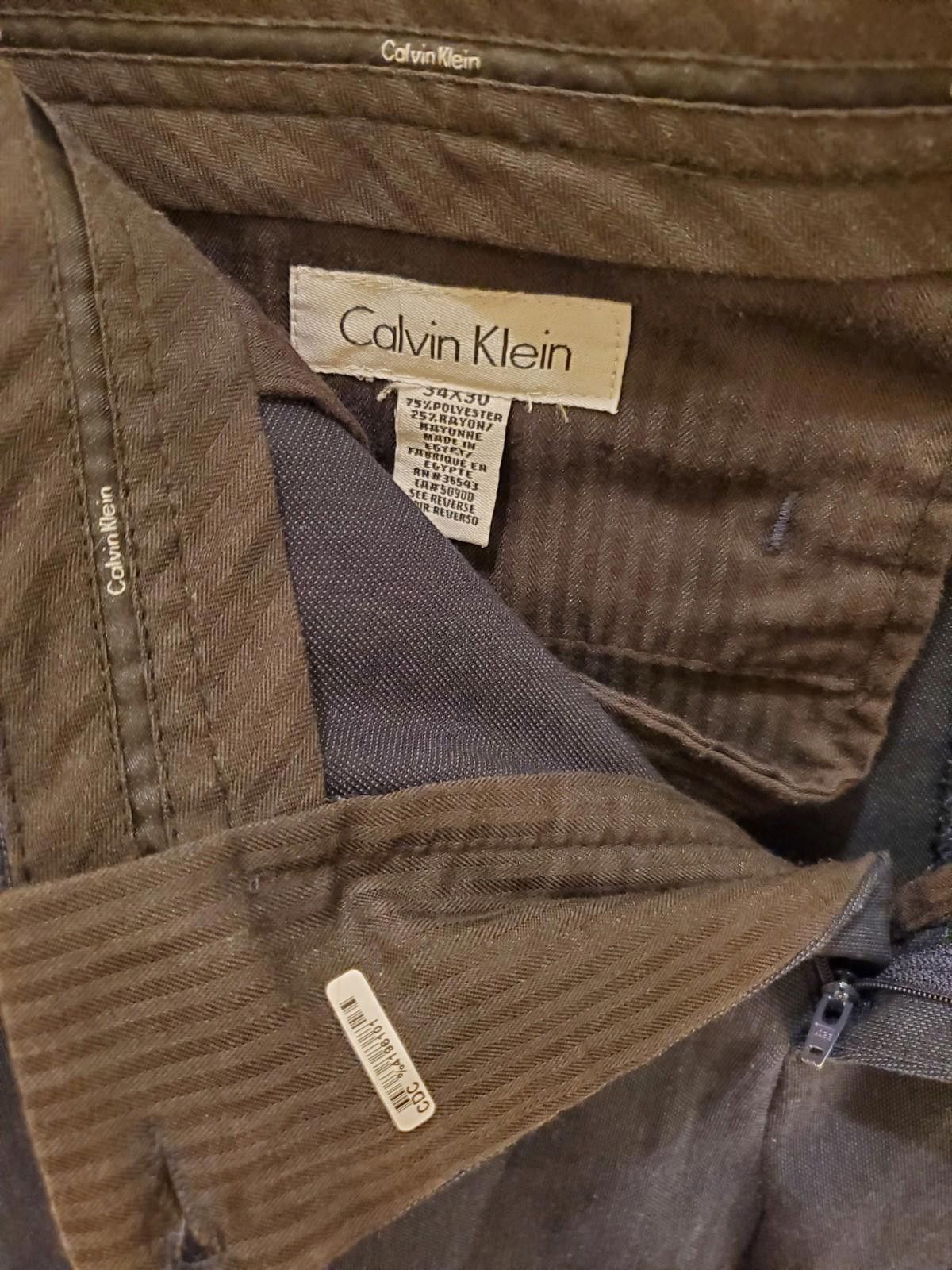 Calvin Klein Calvin Klein Men's Size 34x30 Gray Chino Straight Mid Rise Size US 34 / EU 50 - 4 Thumbnail