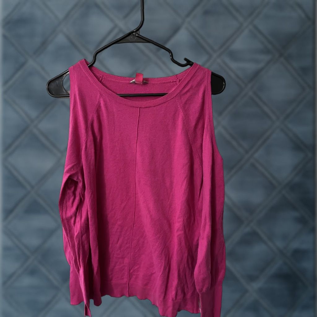 Vince Camuto Vince Camuto Womens Crew Neck Long Sleeve Comfort Fit Cold Shoulder Pullover M Pink Sweater Women Girls Mens Size M / US 6-8 / IT 42-44 - 1 Thumbnail